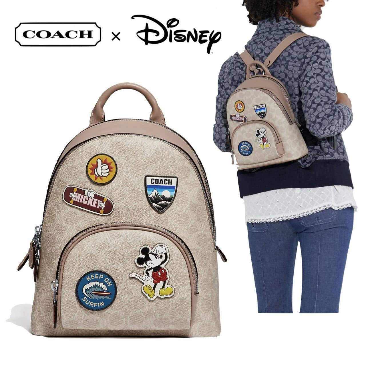 BALO COACH HỌA TIẾT CHUỘT CARRIE BACKPACK 23 DISNEY COLLABORATION MICKEY MOUSE 14