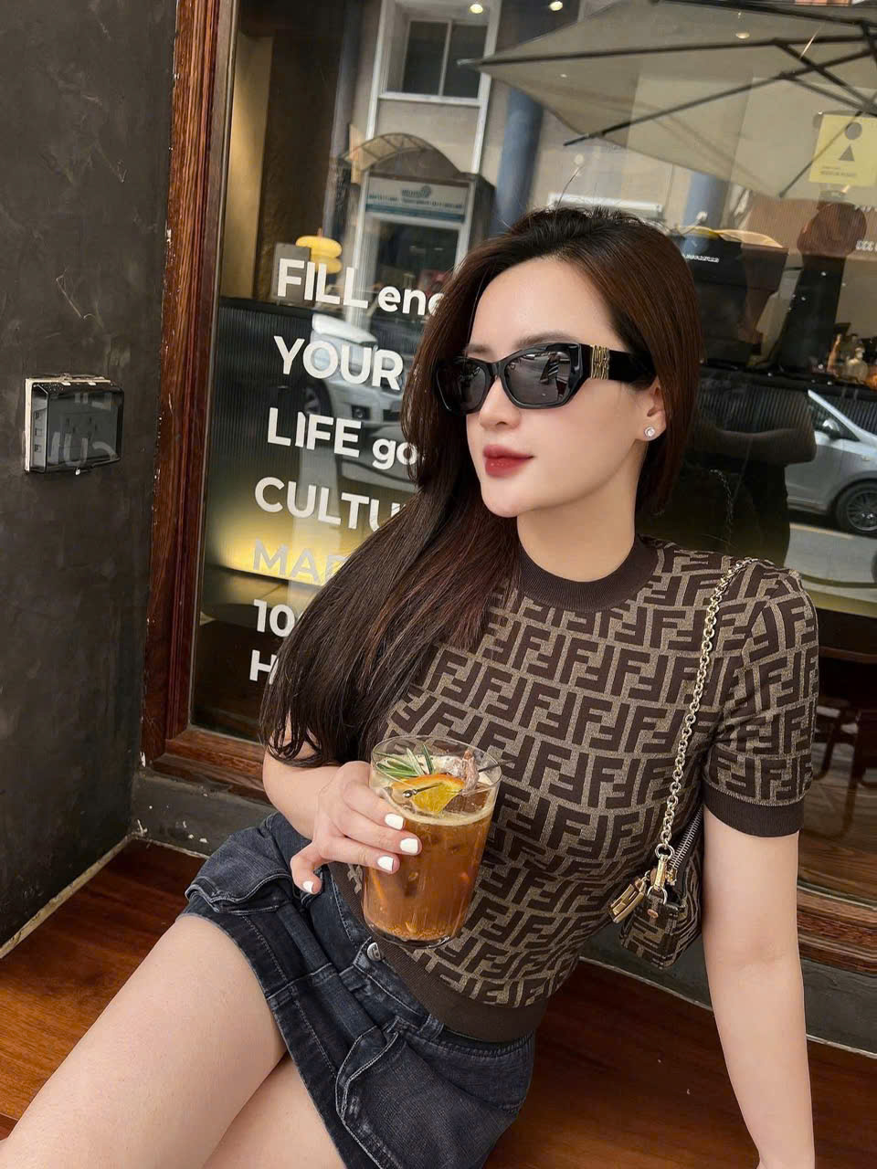 Kính mát Dior MissDior S1F Black Rectangular Sunglasses 7