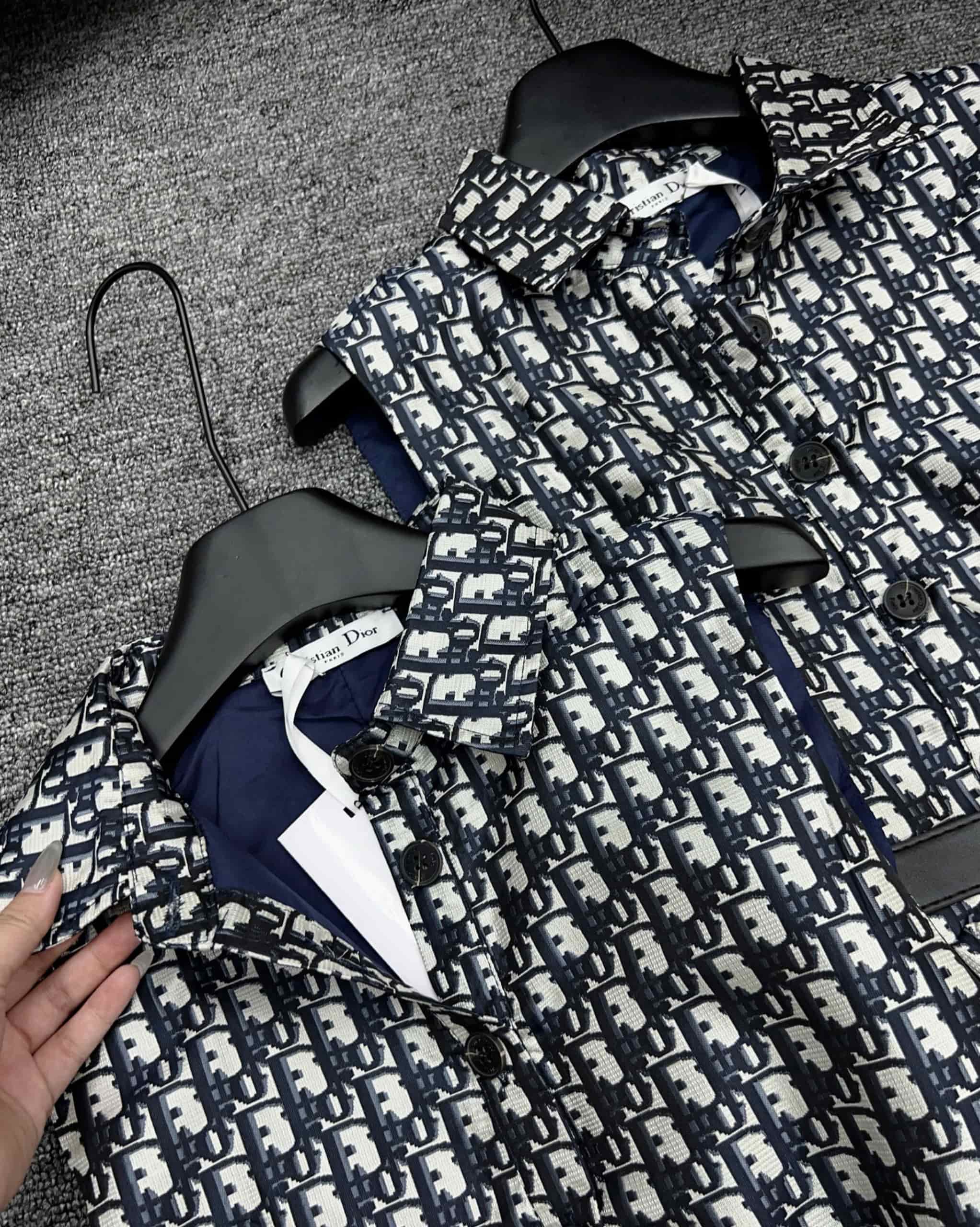 Áo đầm nữ dáng xòe Dior kèm thắt lưng 1