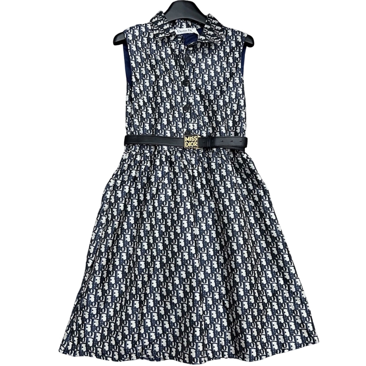 Áo đầm nữ dáng xòe Dior kèm thắt lưng 2
