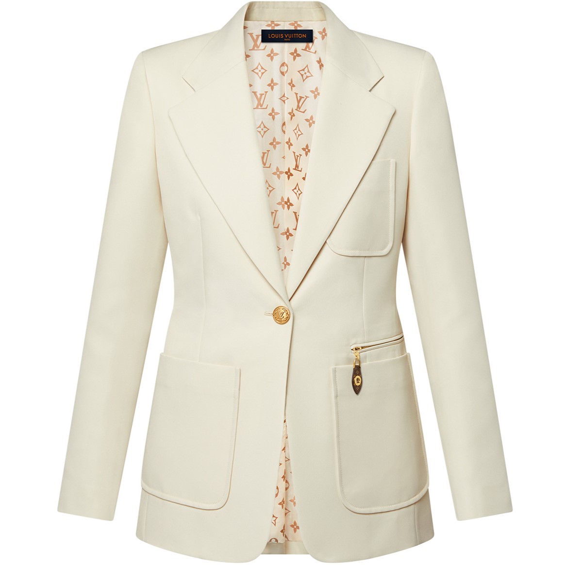Áo khoác vest nữ LV Louis Vuitton Technical Gabardine Preppy Blazer 1