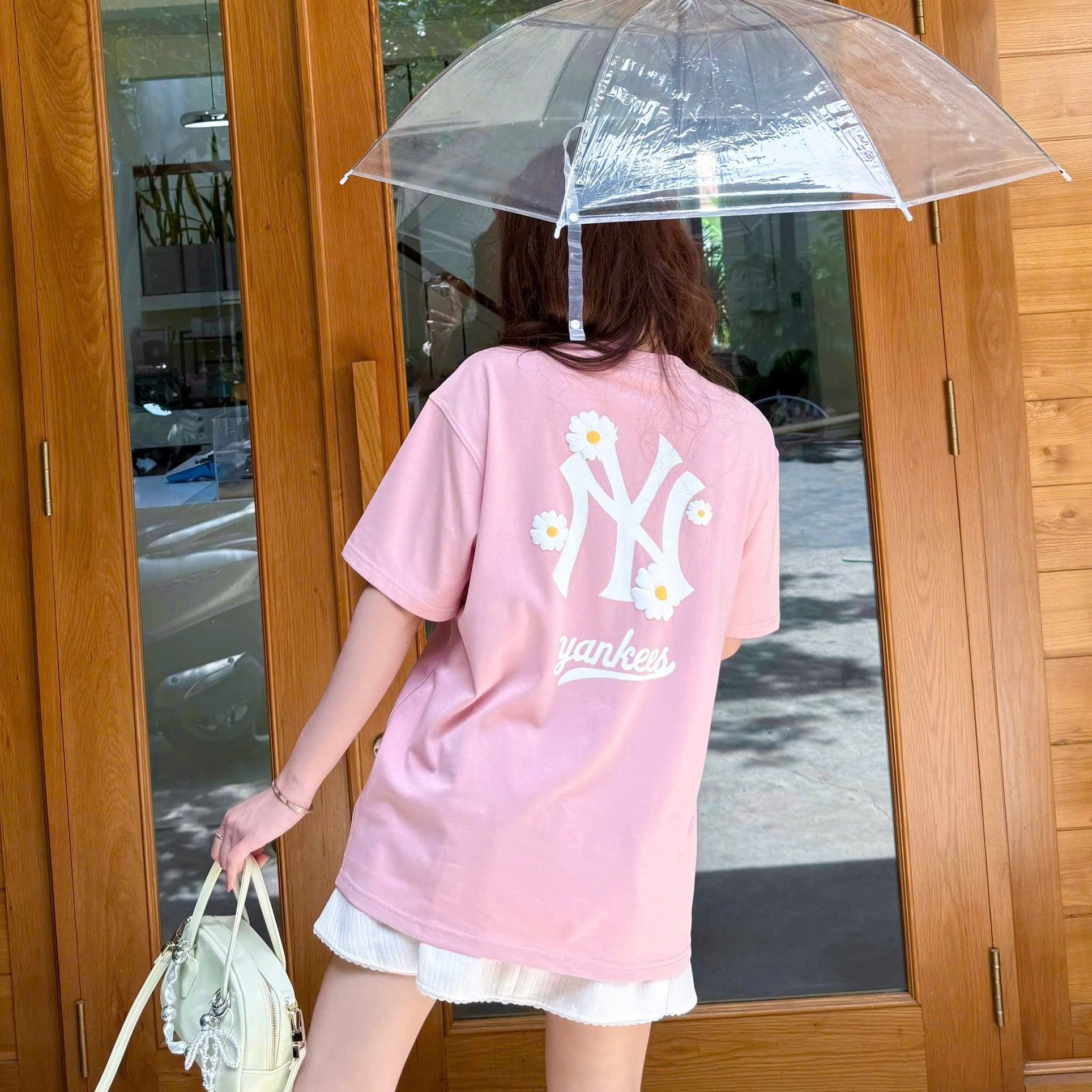 Áo thun nữ New Era New York Yankees Flowers T-shirt Pink 5