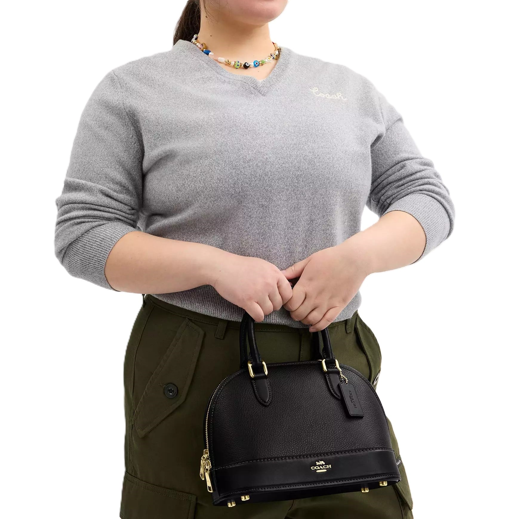 Túi xách Coach Hến Sabrina Satchel Bag Black CAM55 6