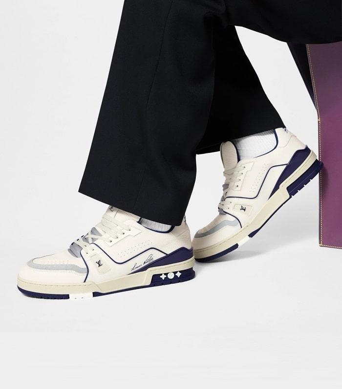 Giày thể thao nam Louis Vuitton LV Trainer Marine 1ABFA6 1
