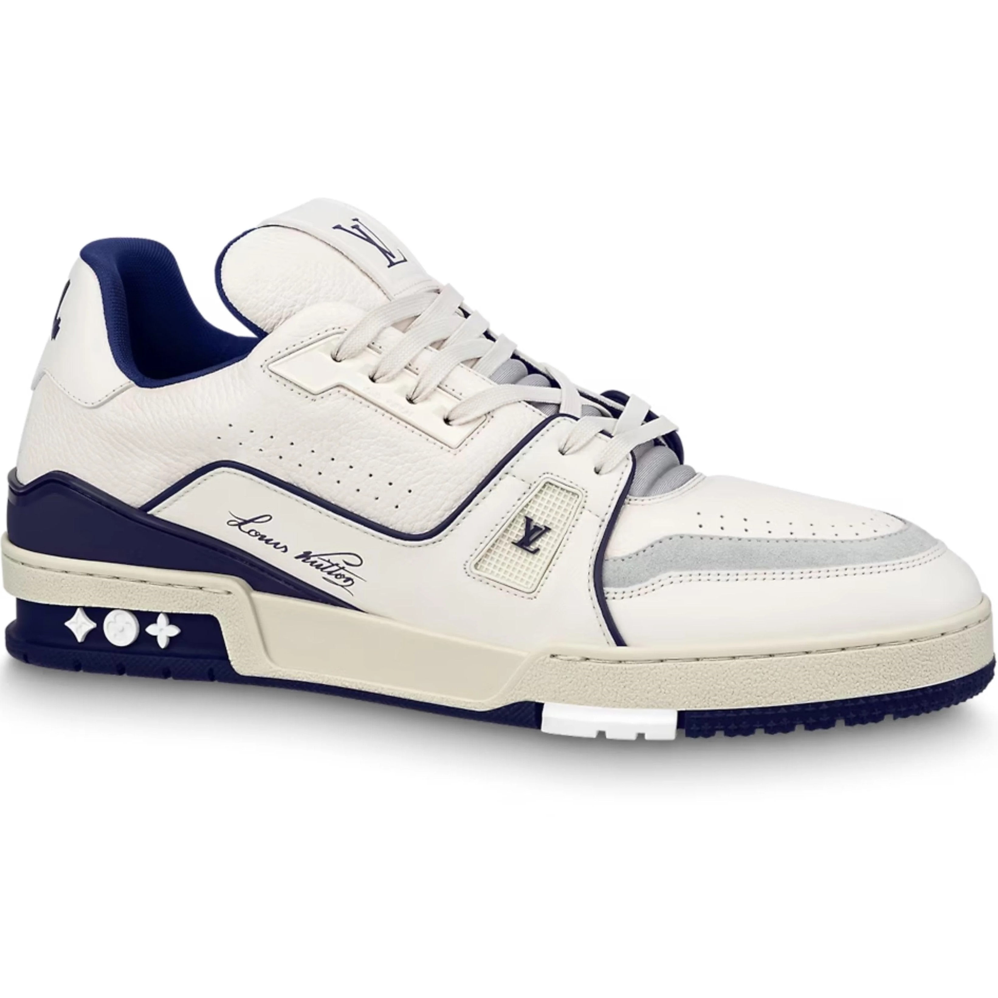 Giày thể thao nam Louis Vuitton LV Trainer Marine 1ABFA6 7