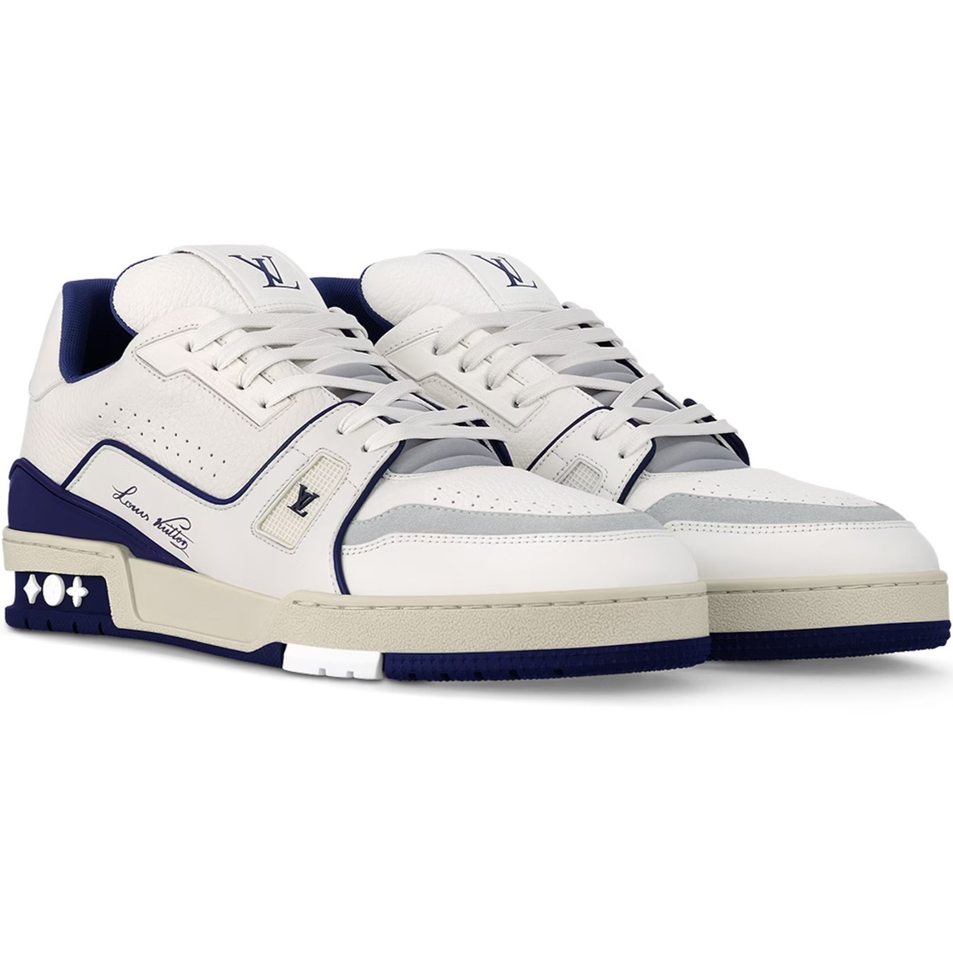 Giày thể thao nam Louis Vuitton LV Trainer Marine 1ABFA6 8