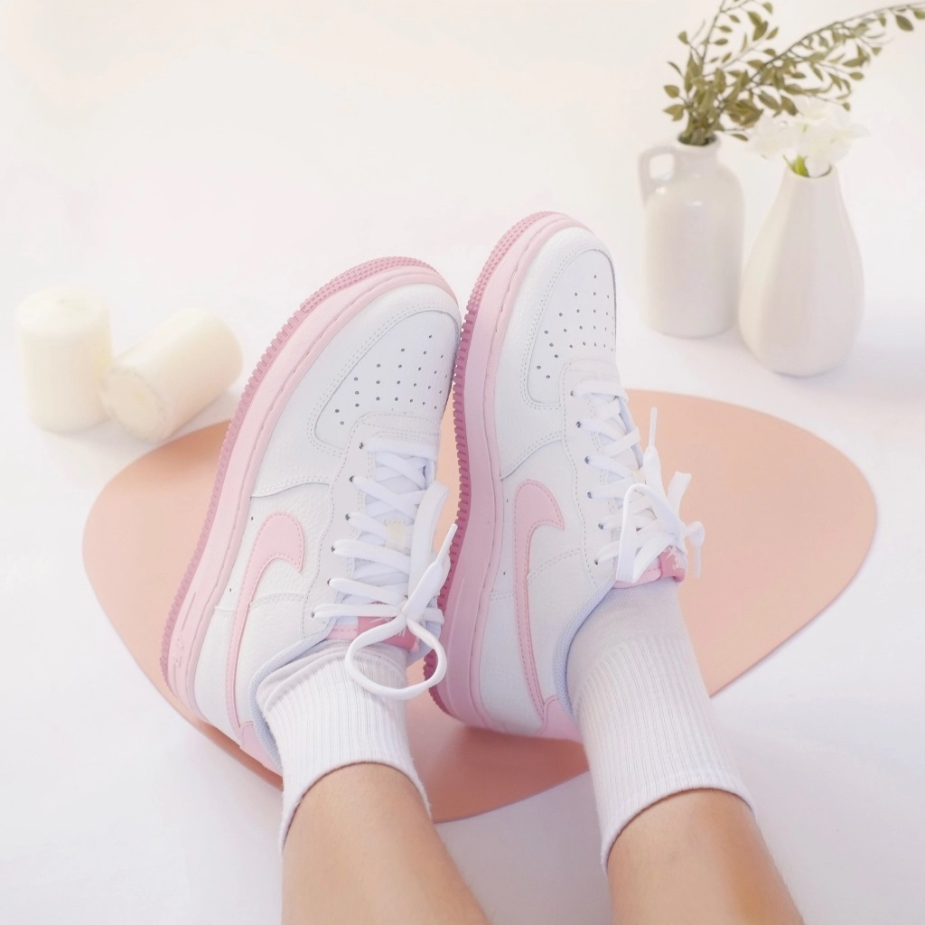 Giày thể thao Nike nữ Air Force 1 GS White Pink Foam CT3839-107 16
