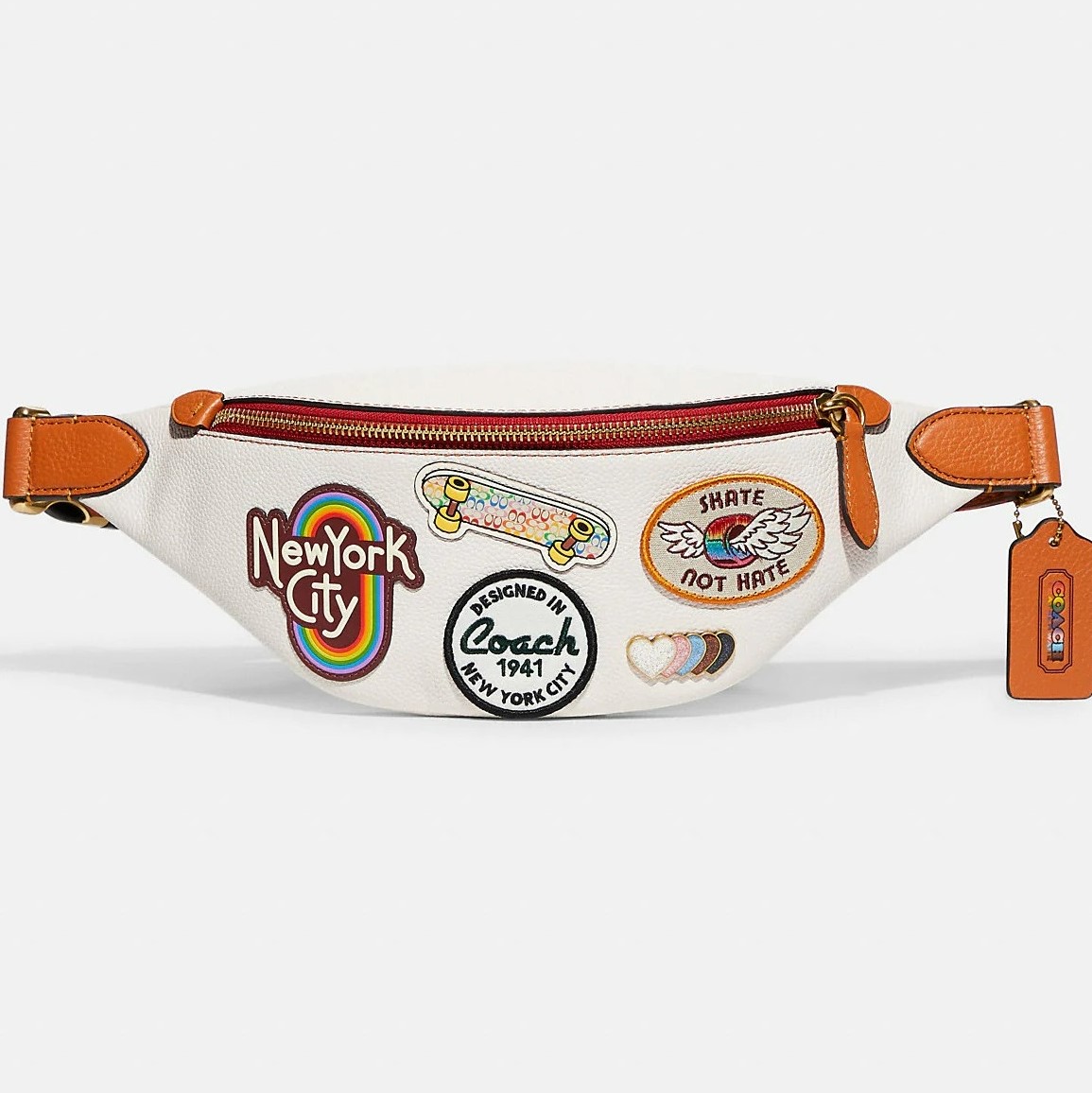 TÚI BAO TỬ UNISEX COACH NEW YORK CITY CHARTER BELT BAG 7 WITH PATCHES 11