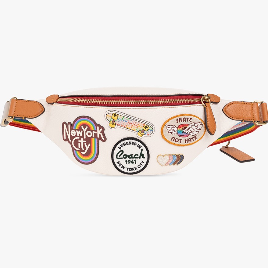 TÚI BAO TỬ UNISEX COACH NEW YORK CITY CHARTER BELT BAG 7 WITH PATCHES 15