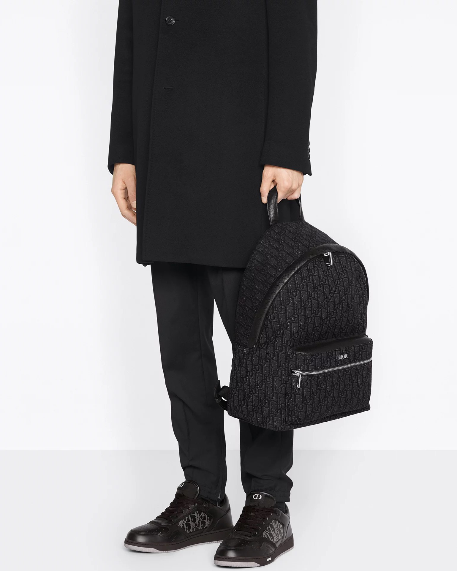 Balo unisex Dior Rider Backpack Black Dior Oblique Jacquard 5