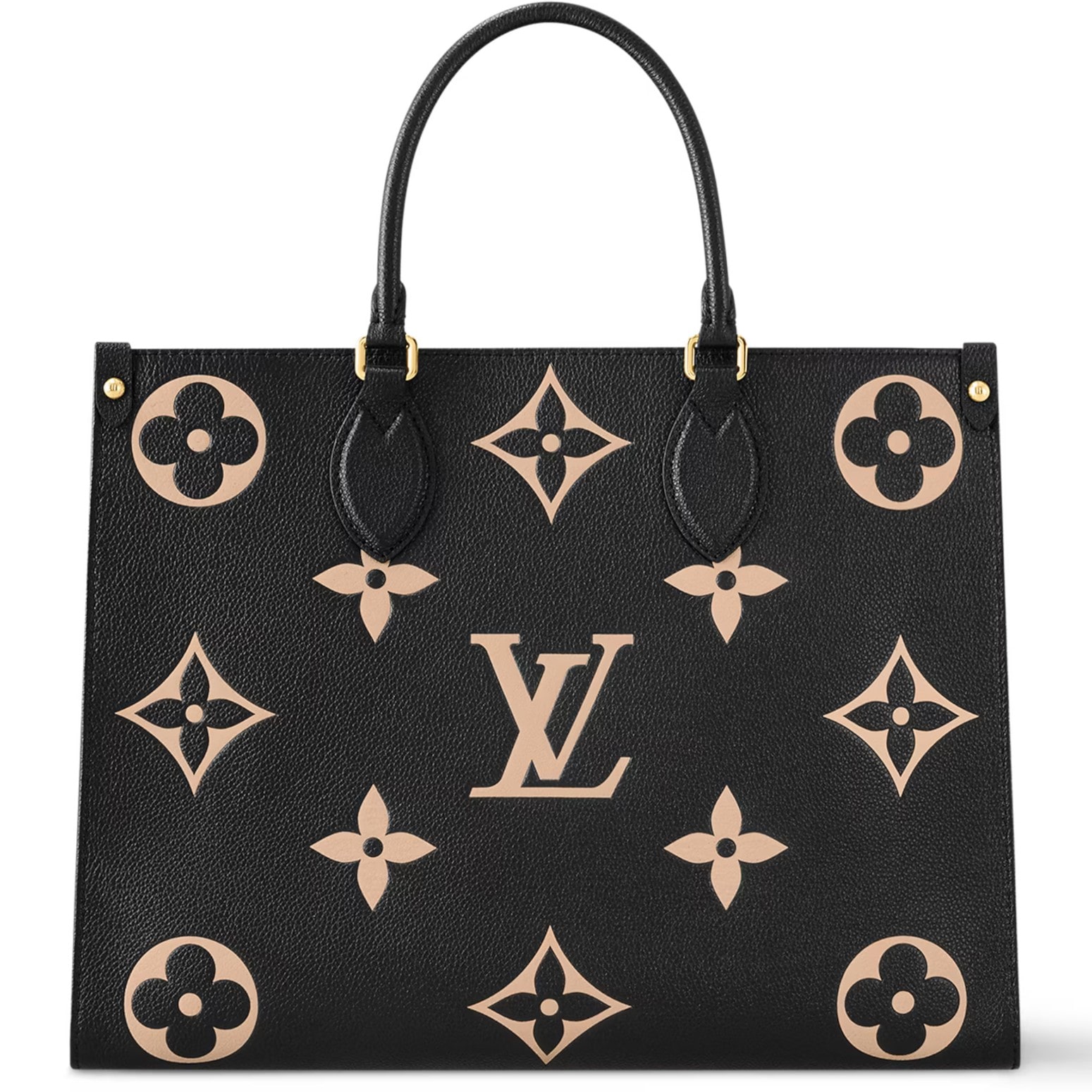Túi xách Louis Vuitton Onthego MM Tote Bag Bicolor Monogram Empreinte Leather Black M45495 1