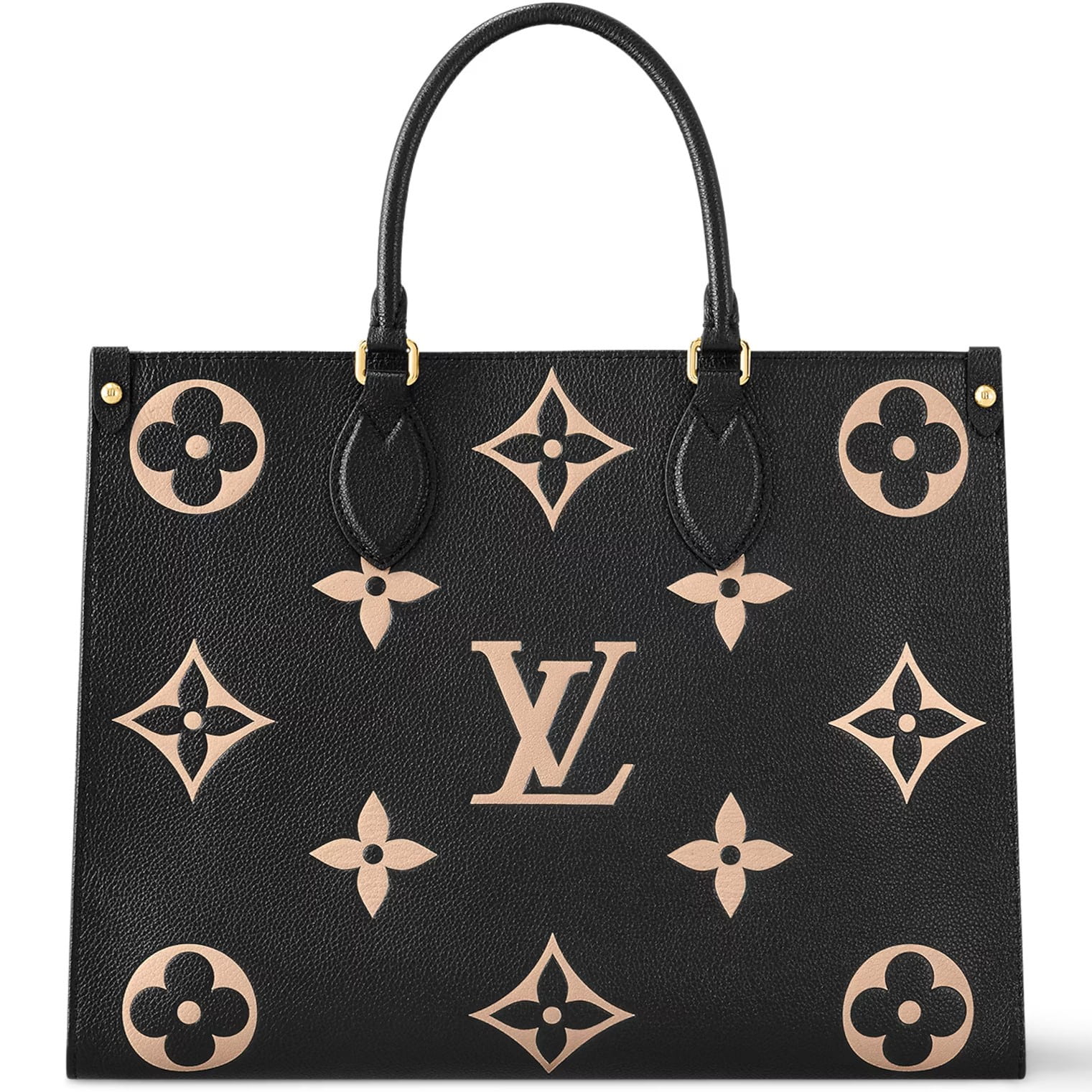 Túi xách Louis Vuitton Onthego MM Tote Bag Bicolor Monogram Empreinte Leather Black M45495 6