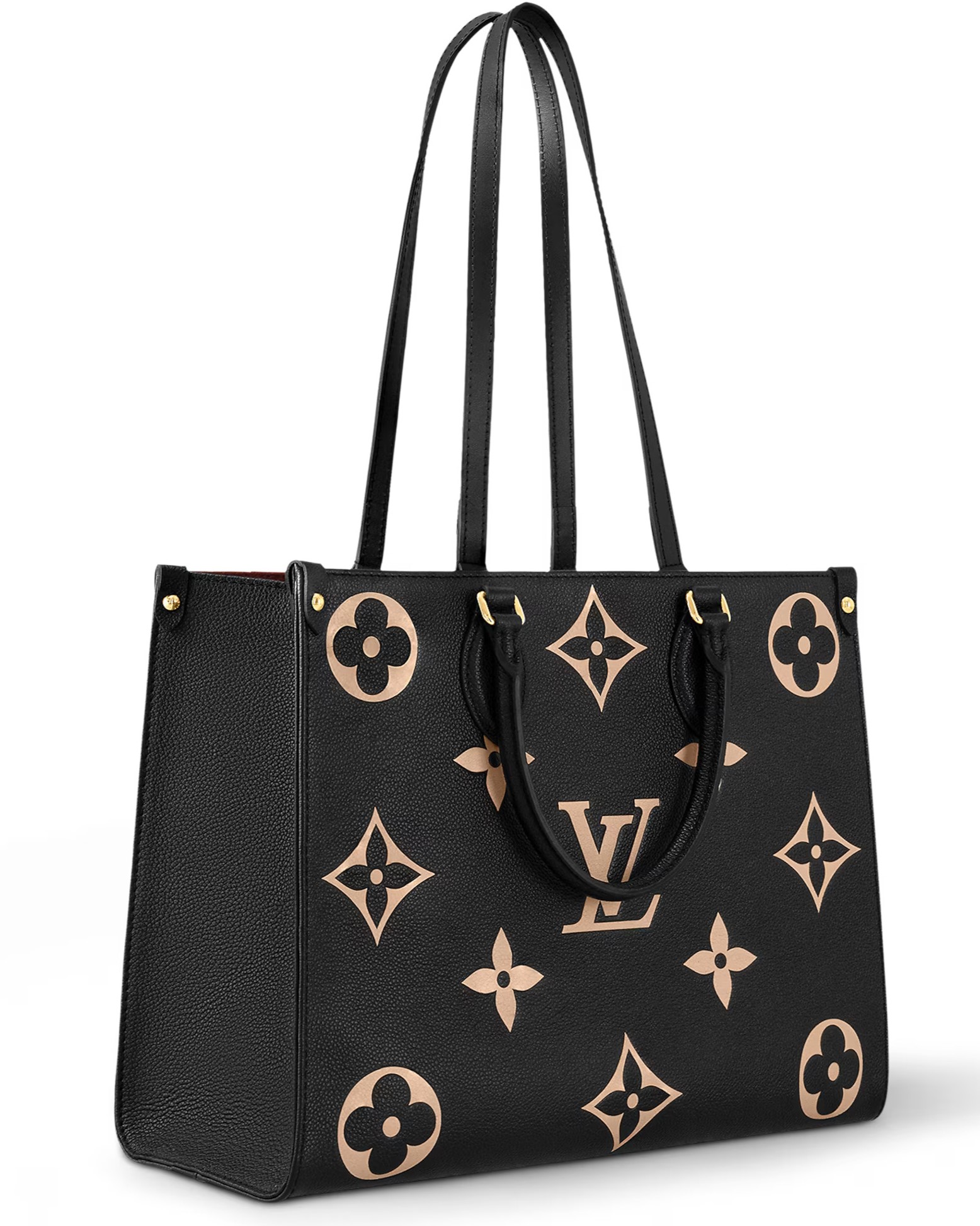Túi xách Louis Vuitton Onthego MM Tote Bag Bicolor Monogram Empreinte Leather Black M45495 7