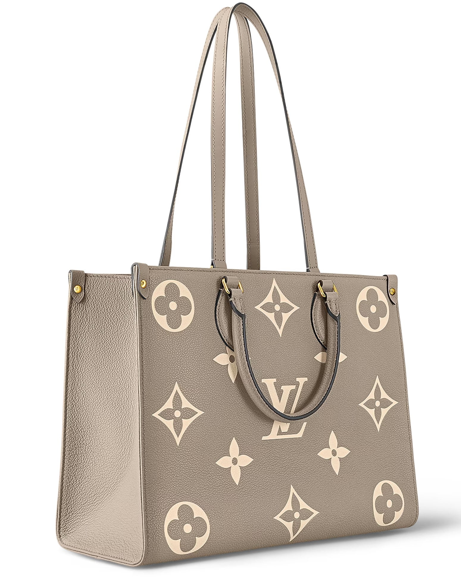 Túi xách Louis Vuitton Onthego MM Tote Bag Bicolor Monogram Empreinte Leather Tourterelle Grey M45494 1