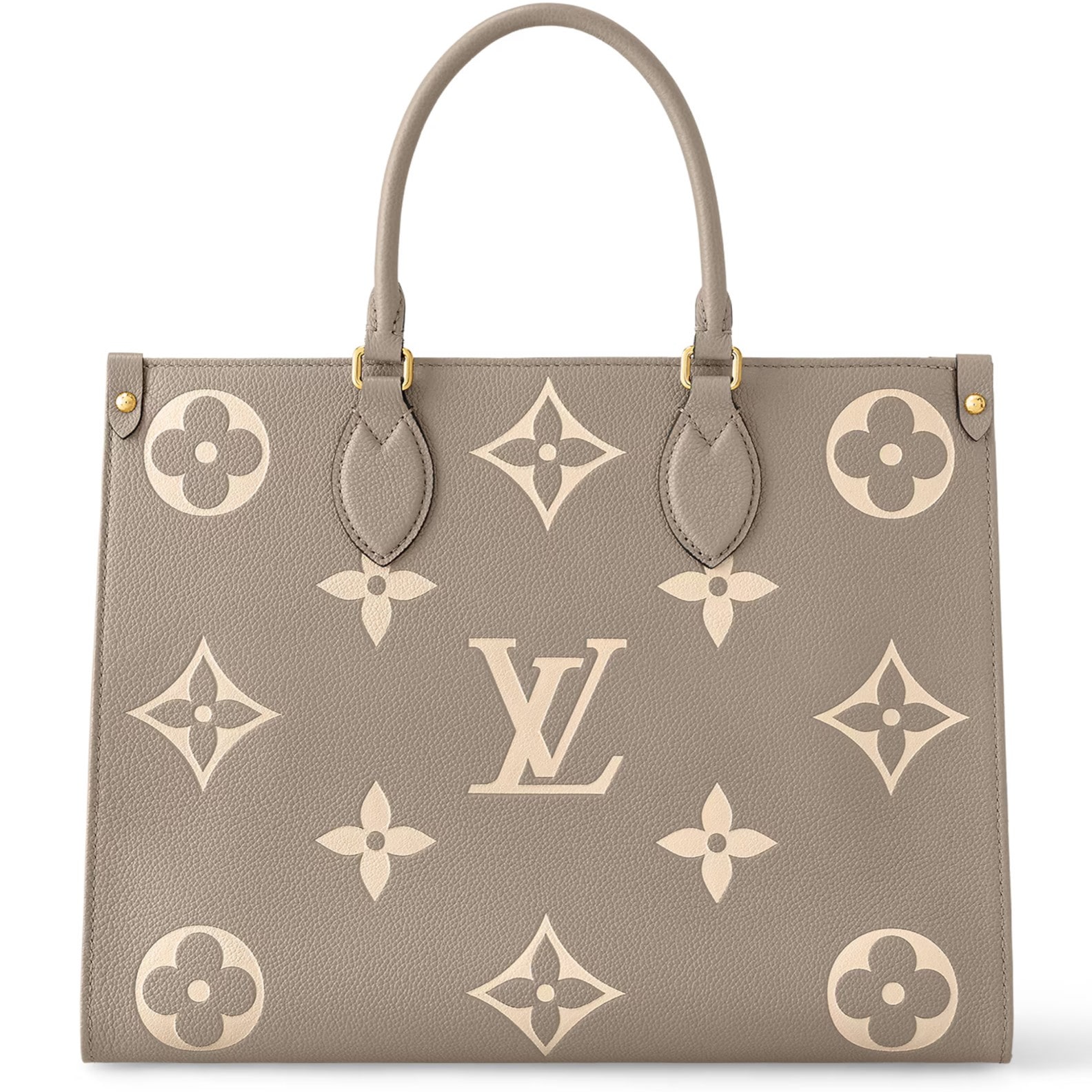 Túi xách Louis Vuitton Onthego MM Tote Bag Bicolor Monogram Empreinte Leather Tourterelle Grey M45494 4