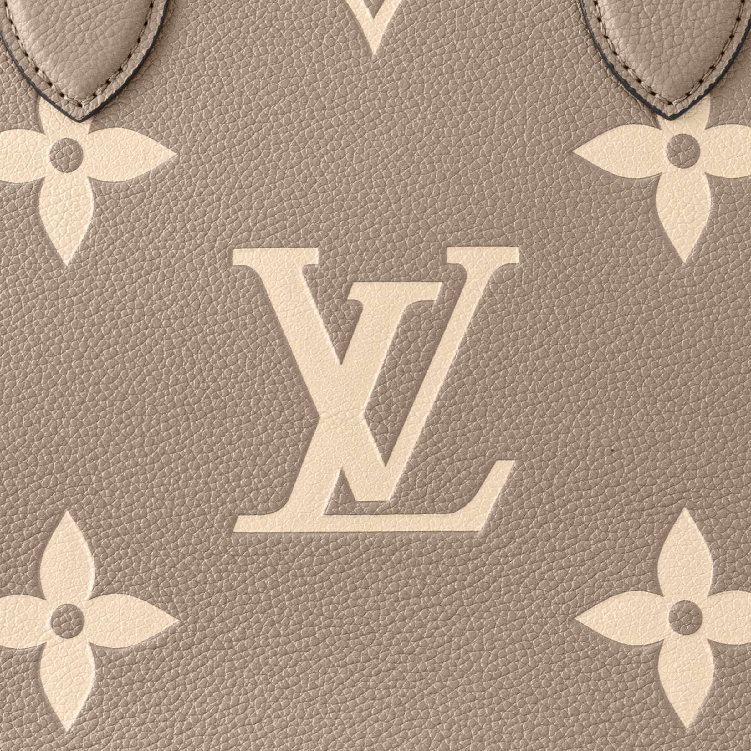 Túi xách Louis Vuitton Onthego MM Tote Bag Bicolor Monogram Empreinte Leather Tourterelle Grey M45494 5