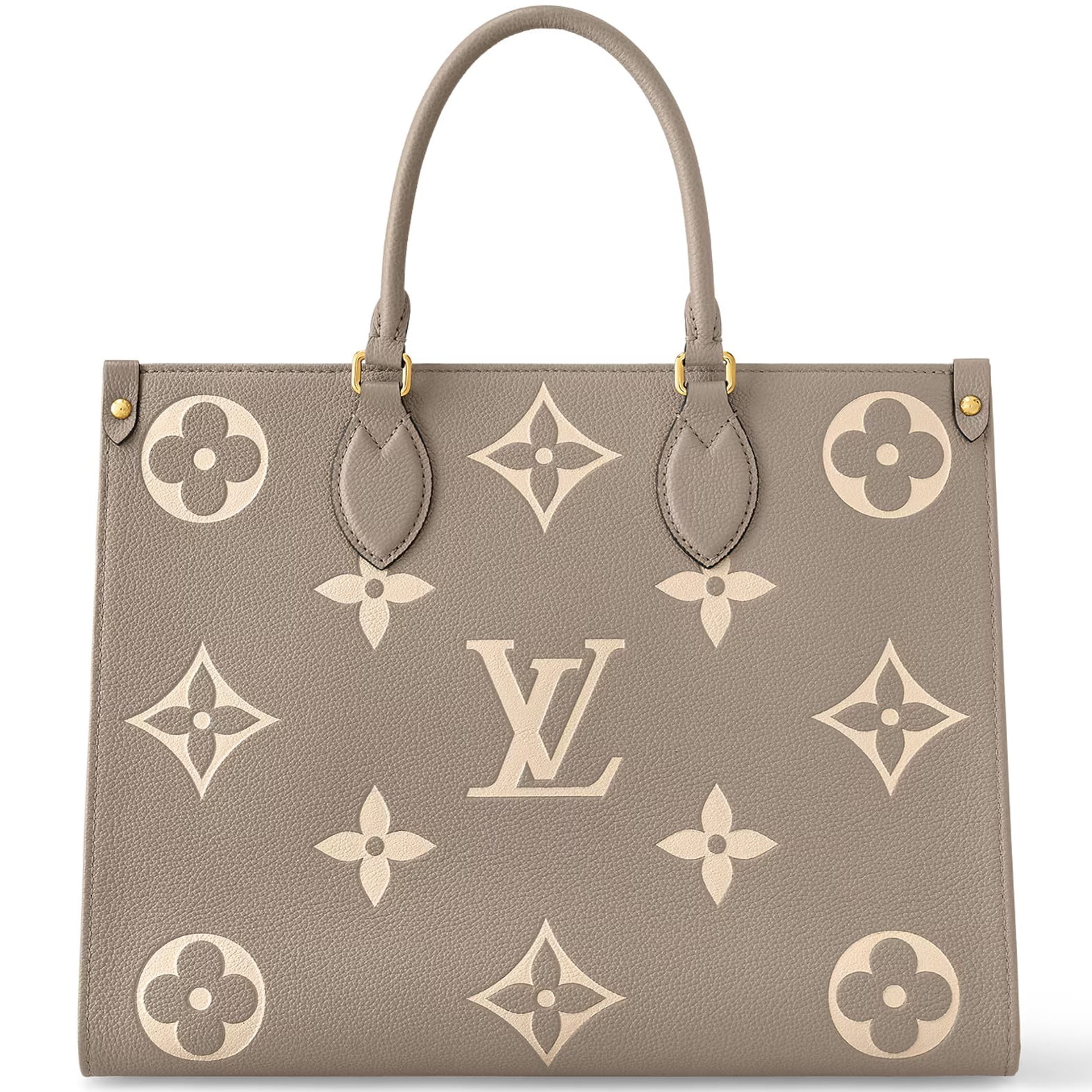 Túi xách Louis Vuitton Onthego MM Tote Bag Bicolor Monogram Empreinte Leather Tourterelle Grey M45494 7