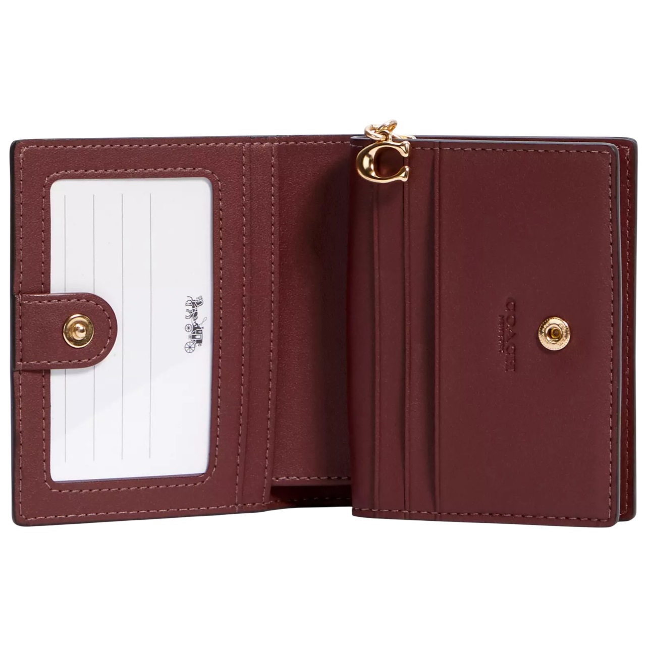 Ví nữ Coach ngắn Snap Wallet With Heart Floral Print C2868 1
