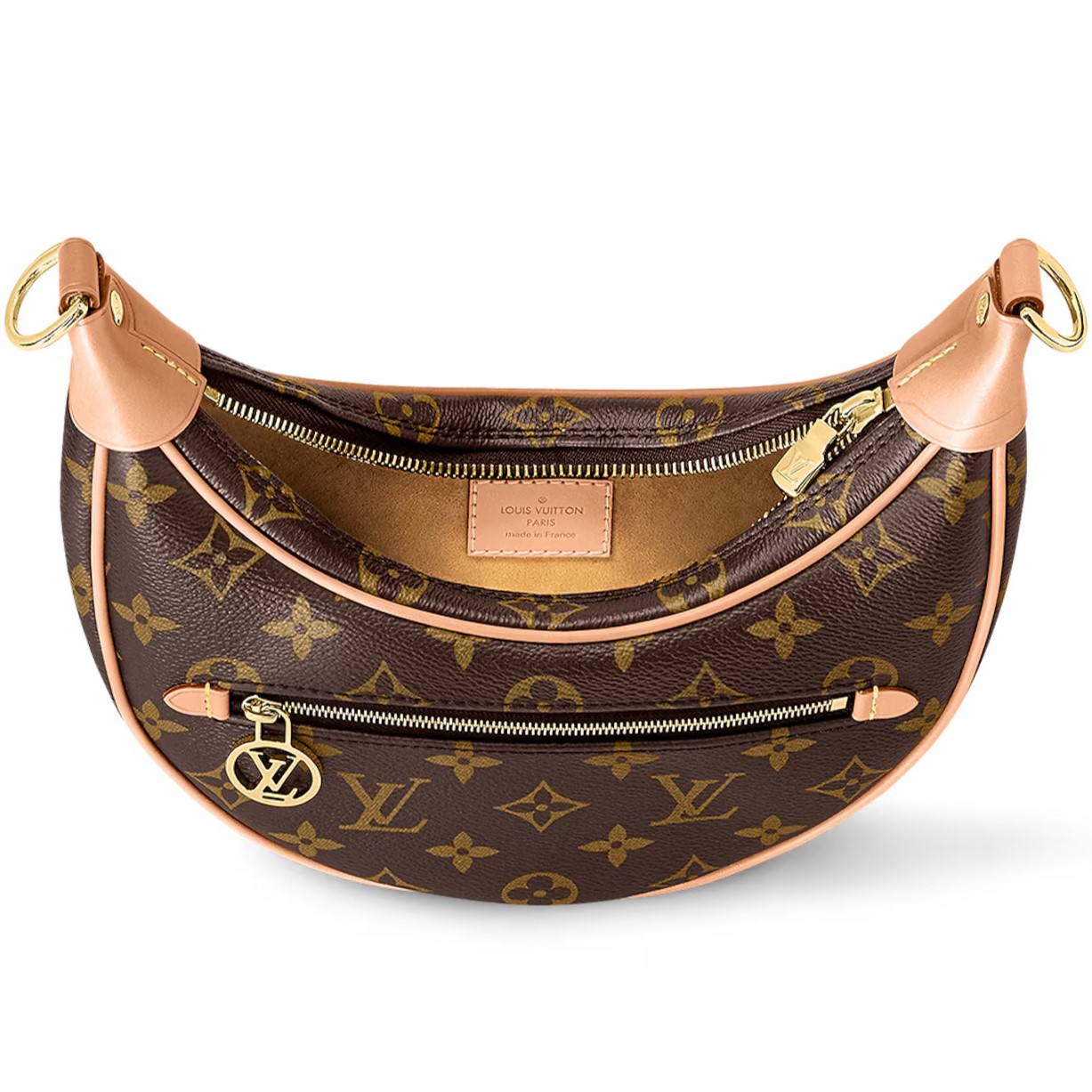 Túi đeo vai LV Nữ Louis Vuitton Loop Monogram Canvas M81098 Màu Nâu 14
