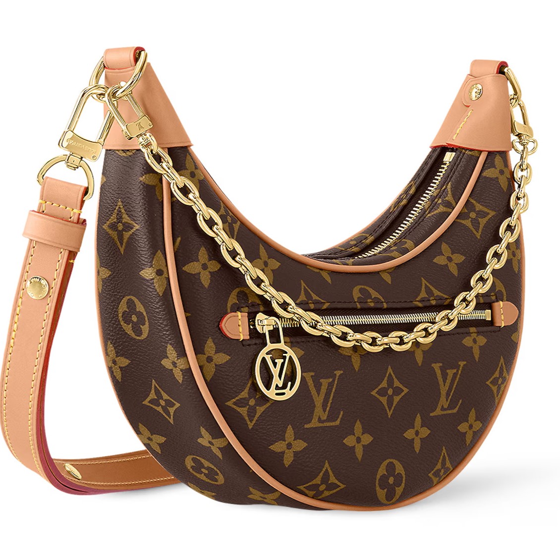 Túi đeo vai LV Nữ Louis Vuitton Loop Monogram Canvas M81098 Màu Nâu 15