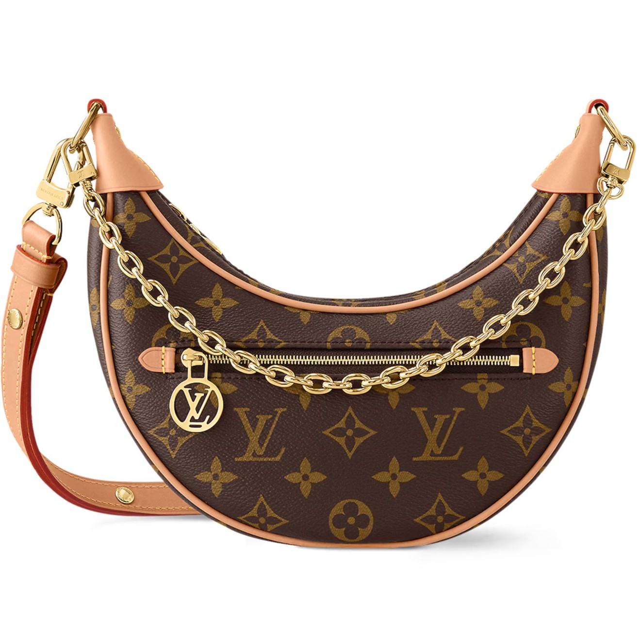 Túi đeo vai LV Nữ Louis Vuitton Loop Monogram Canvas M81098 Màu Nâu 18