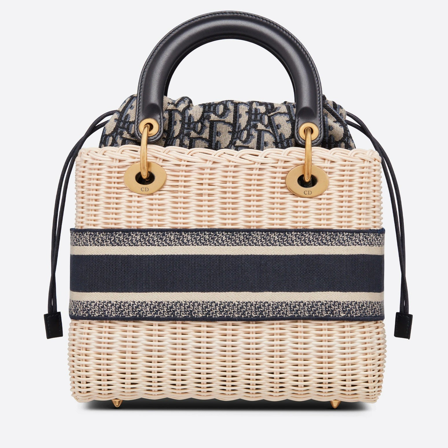 Christian Dior Oblique Jacquard Wicker Basket Bag  myGemma  Item 114501