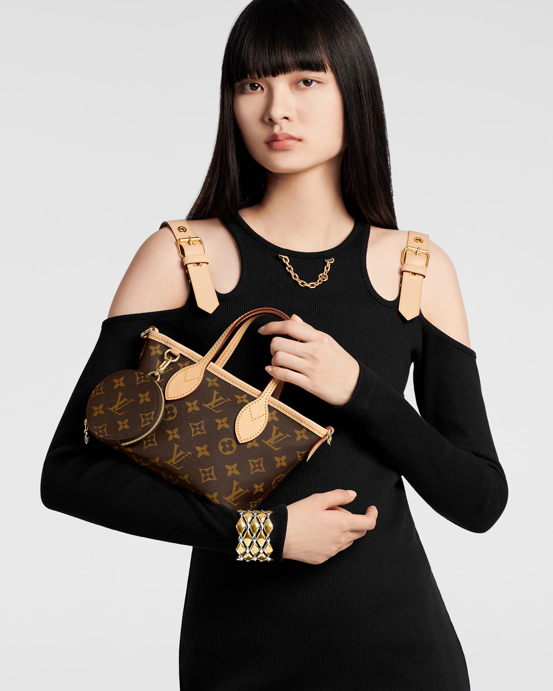 TÚI XÁCH NỮ ĐEO CHÉO LOUIS VUITTON NEVERFULL BB MONOGRAM CANVAS BEIGE M46705 4