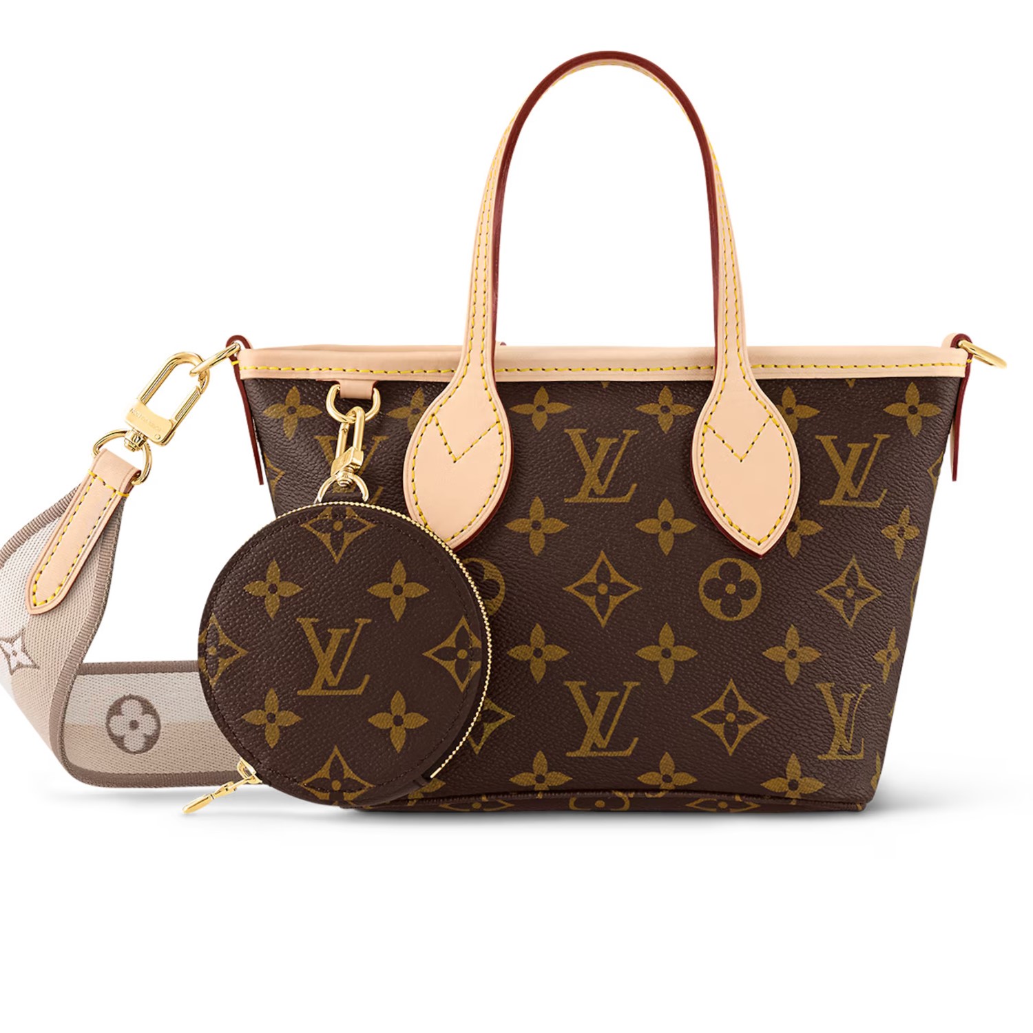 TÚI XÁCH NỮ ĐEO CHÉO LOUIS VUITTON NEVERFULL BB MONOGRAM CANVAS BEIGE M46705 7