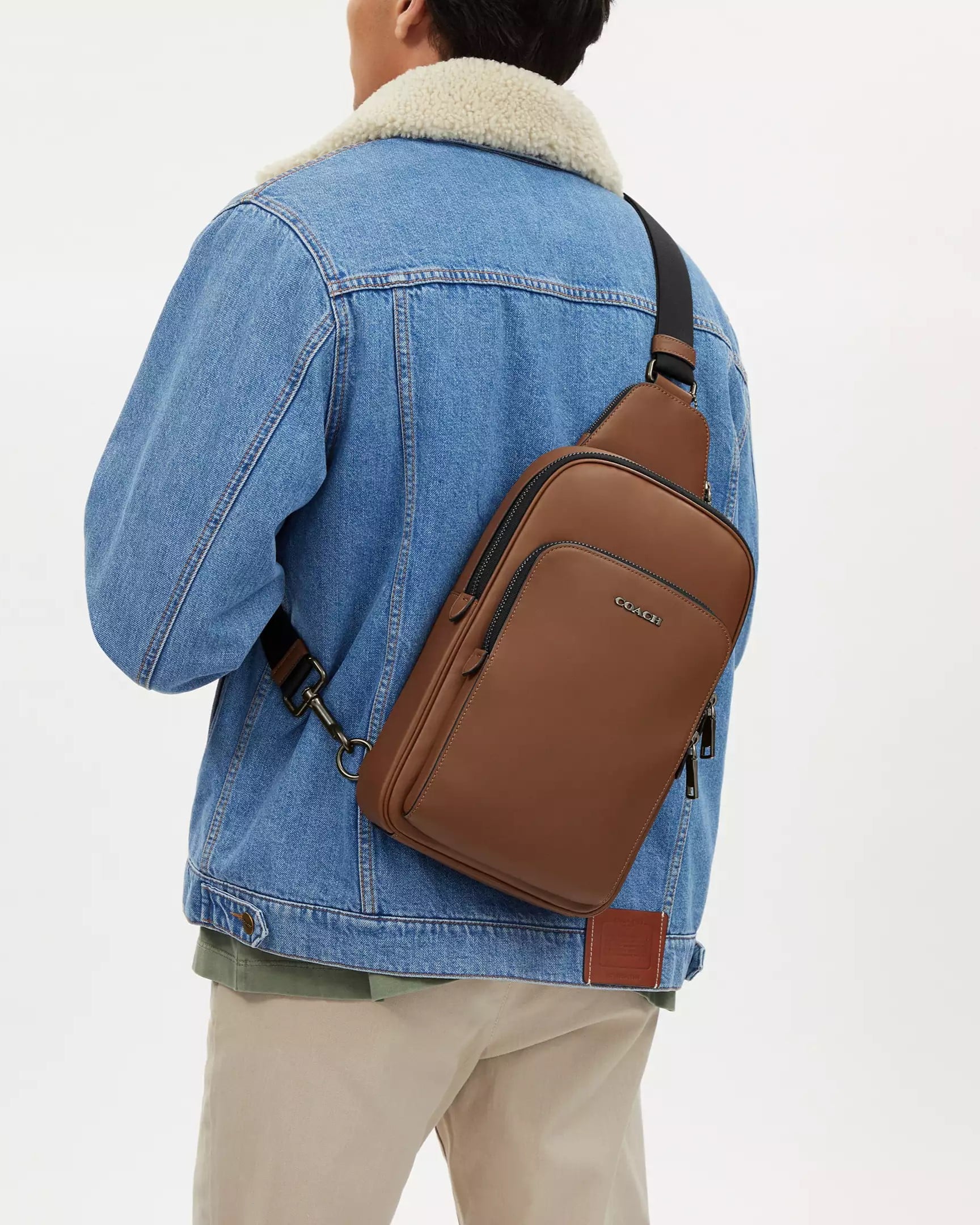 TÚI COACH NAM ETHAN PACK GUNMETAL SADDLE CO911 5