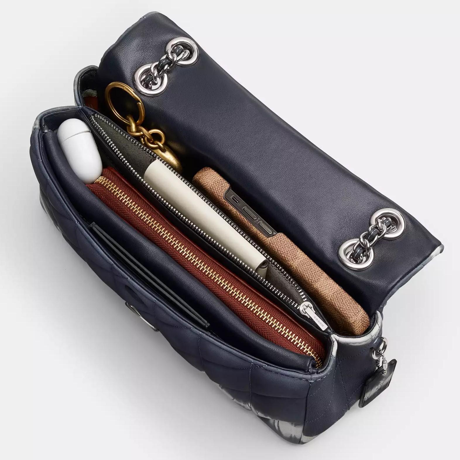 TÚI XÁCH ĐEO CHÉO NỮ COACH TABBY SHOULDER BAG 26 WITH QUILTING AND TIE DYE CU083 4