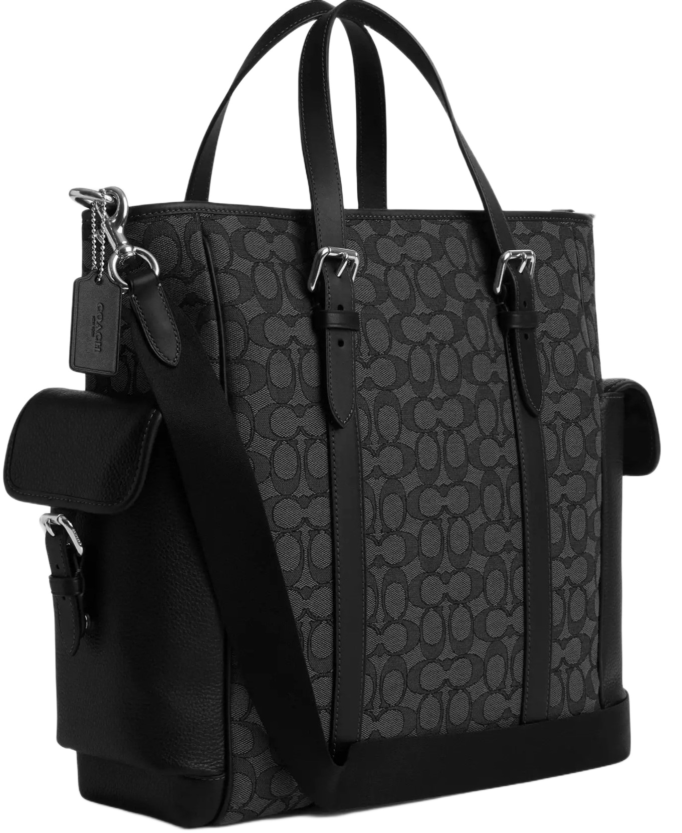 Túi xách Coach Sprint Tote In Signature Jacquard Charcoal Black CR325 1
