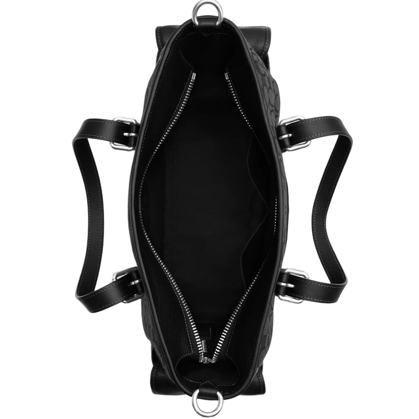 Túi xách Coach Sprint Tote In Signature Jacquard Charcoal Black CR325 3