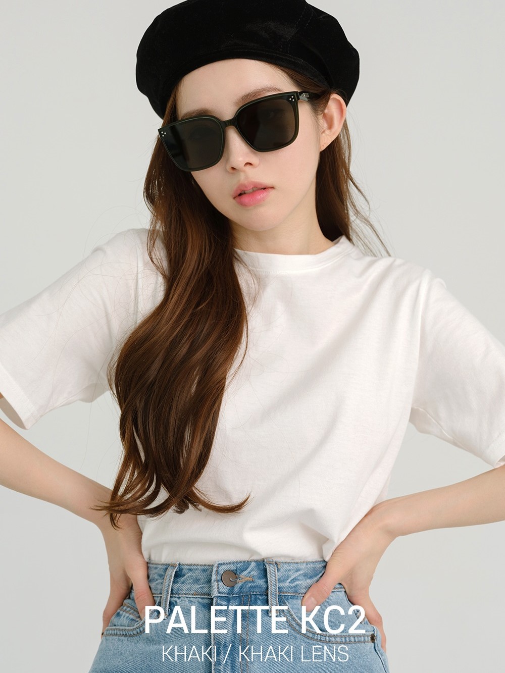 Mắt kính GM Gentle Monster Palette KC2 Khaki Lenses Translucent Khaki Acetate Frame 1