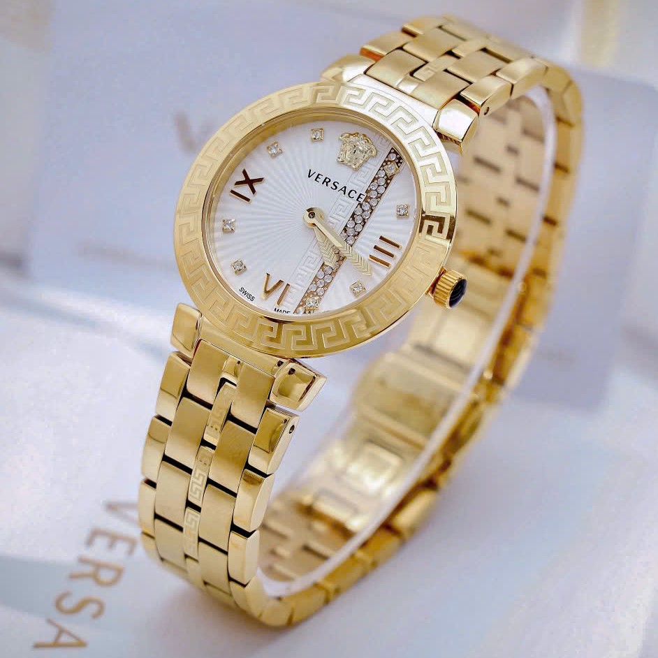 Đồng hồ đeo tay nữ Versace Greca Icon Stainless Steel Luxury Analogue Quartz Watch Vez600621 5