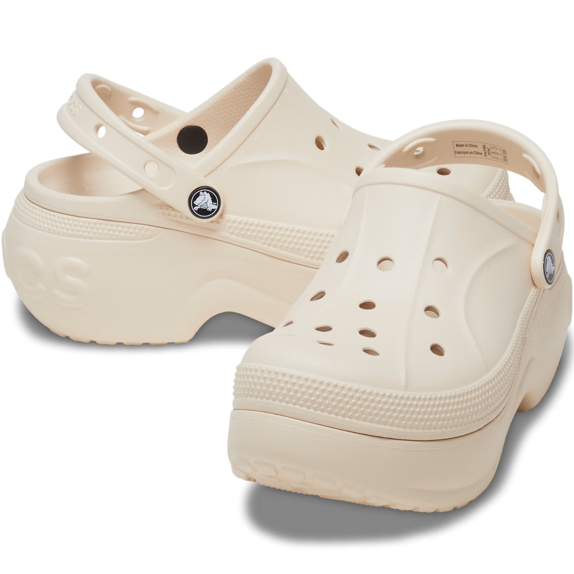 Giày sandal Crocs có quai Bella Clog Winter White 210062 4