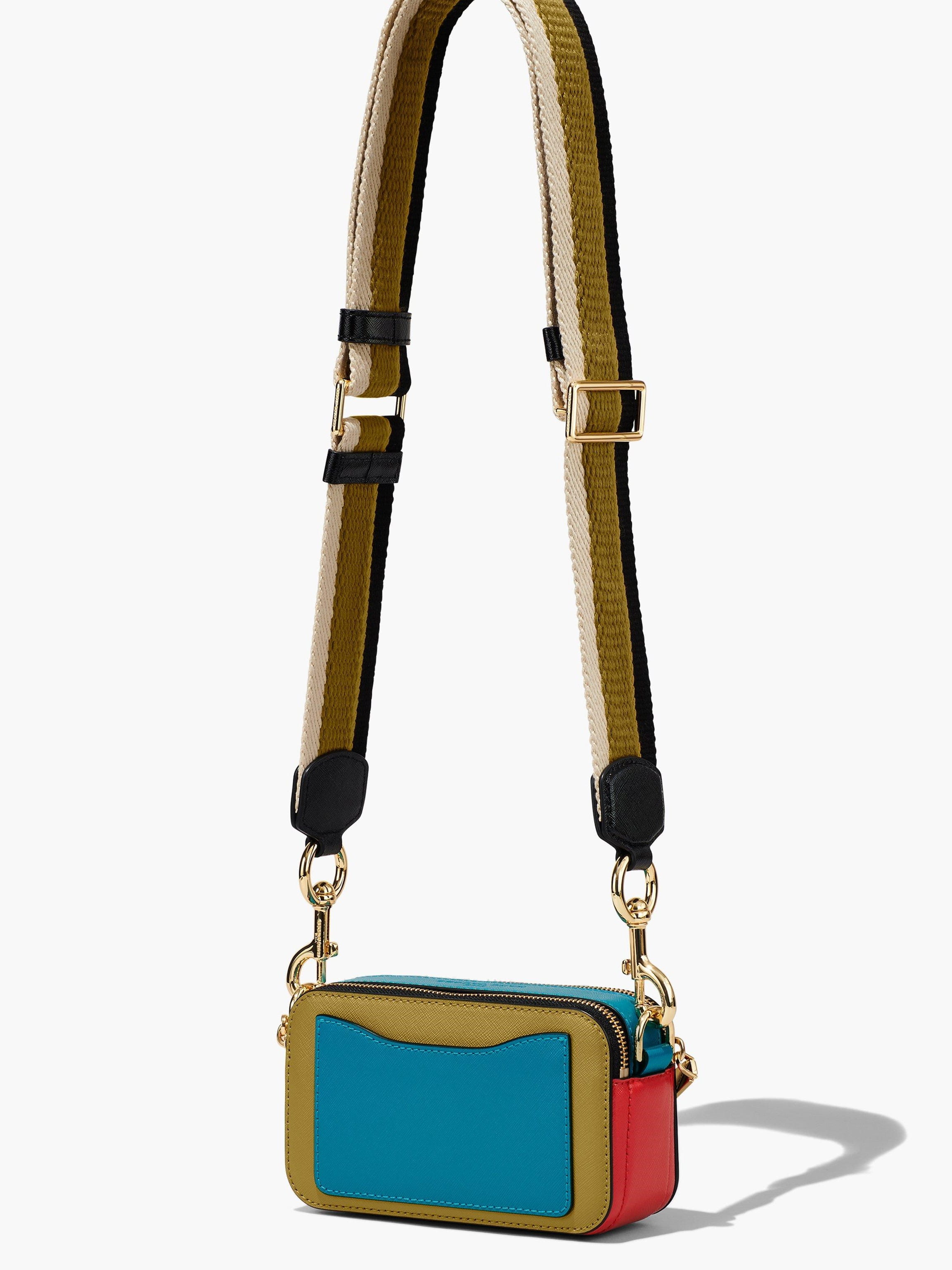 Túi đeo nữ Marc Jacobs màu xanh The Colorblock Snapshot Camera Bag Ecru Olive Multi 7