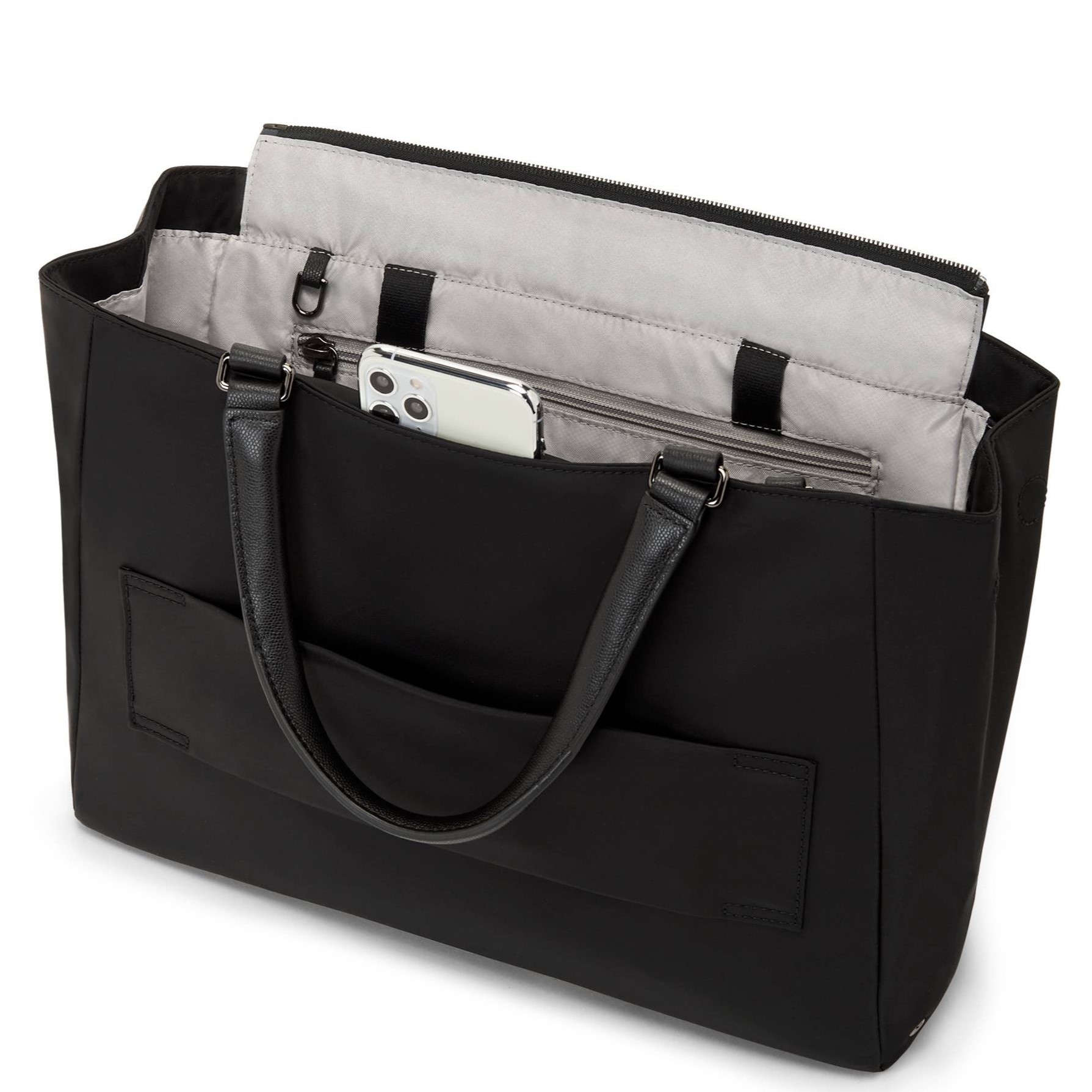 Túi Tote đen nữ Tumi Voyageur Valetta Medium Tote Black Gunmetal 146571 2