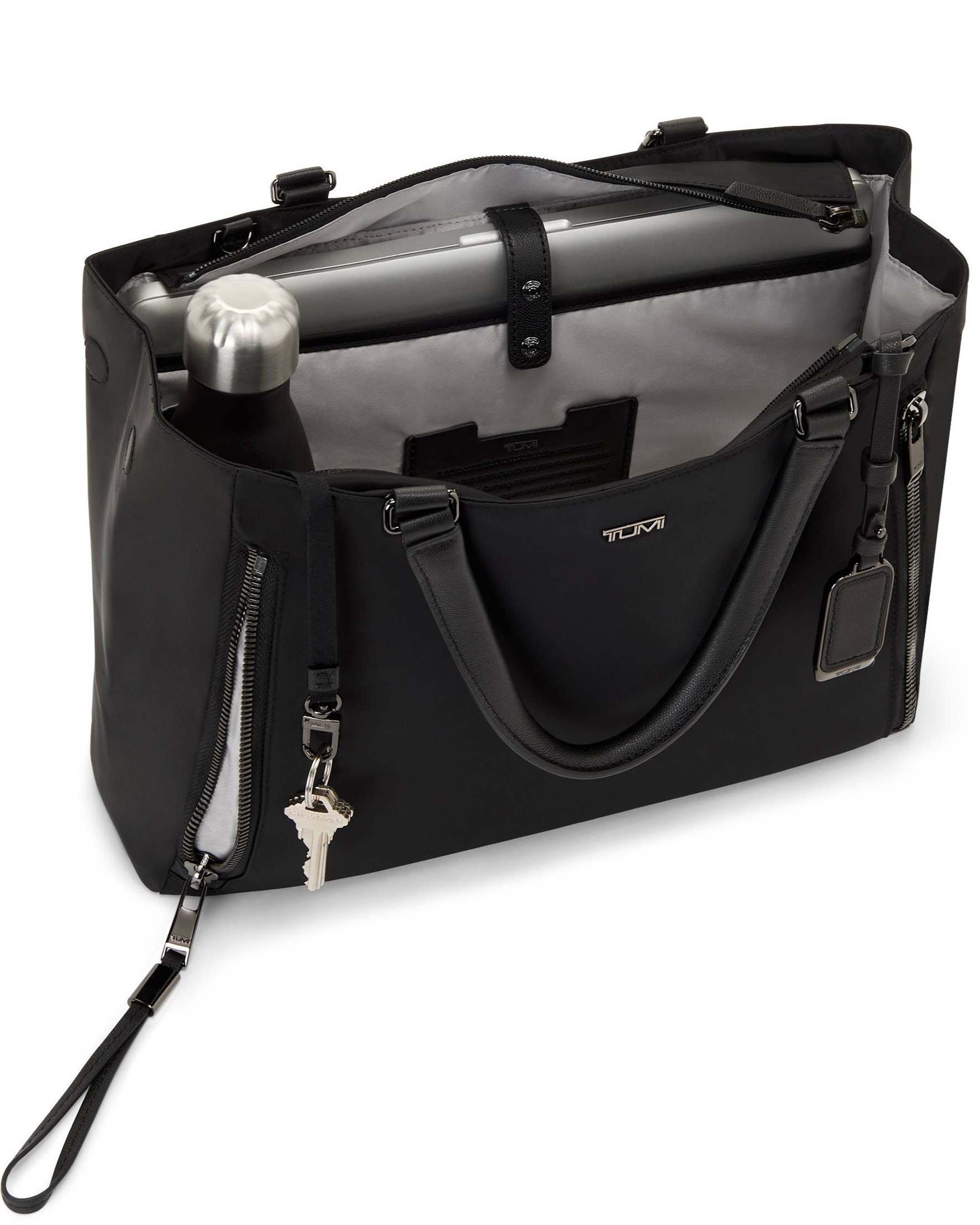Túi Tote đen nữ Tumi Voyageur Valetta Medium Tote Black Gunmetal 146571 5