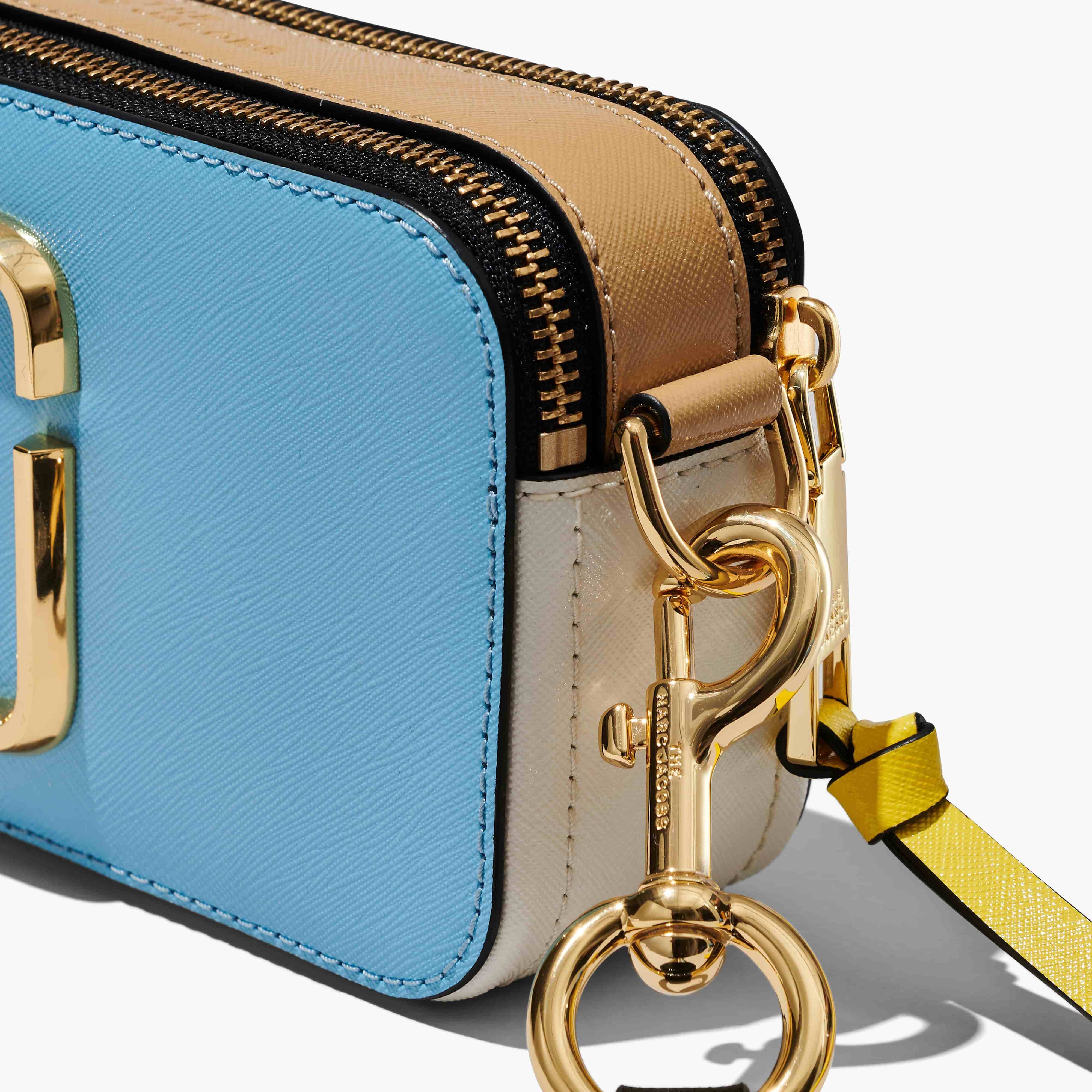 Túi đeo nữ Marc Jacobs màu xanh The Colorblock Snapshot Camera Bag Air Blue Multi 3