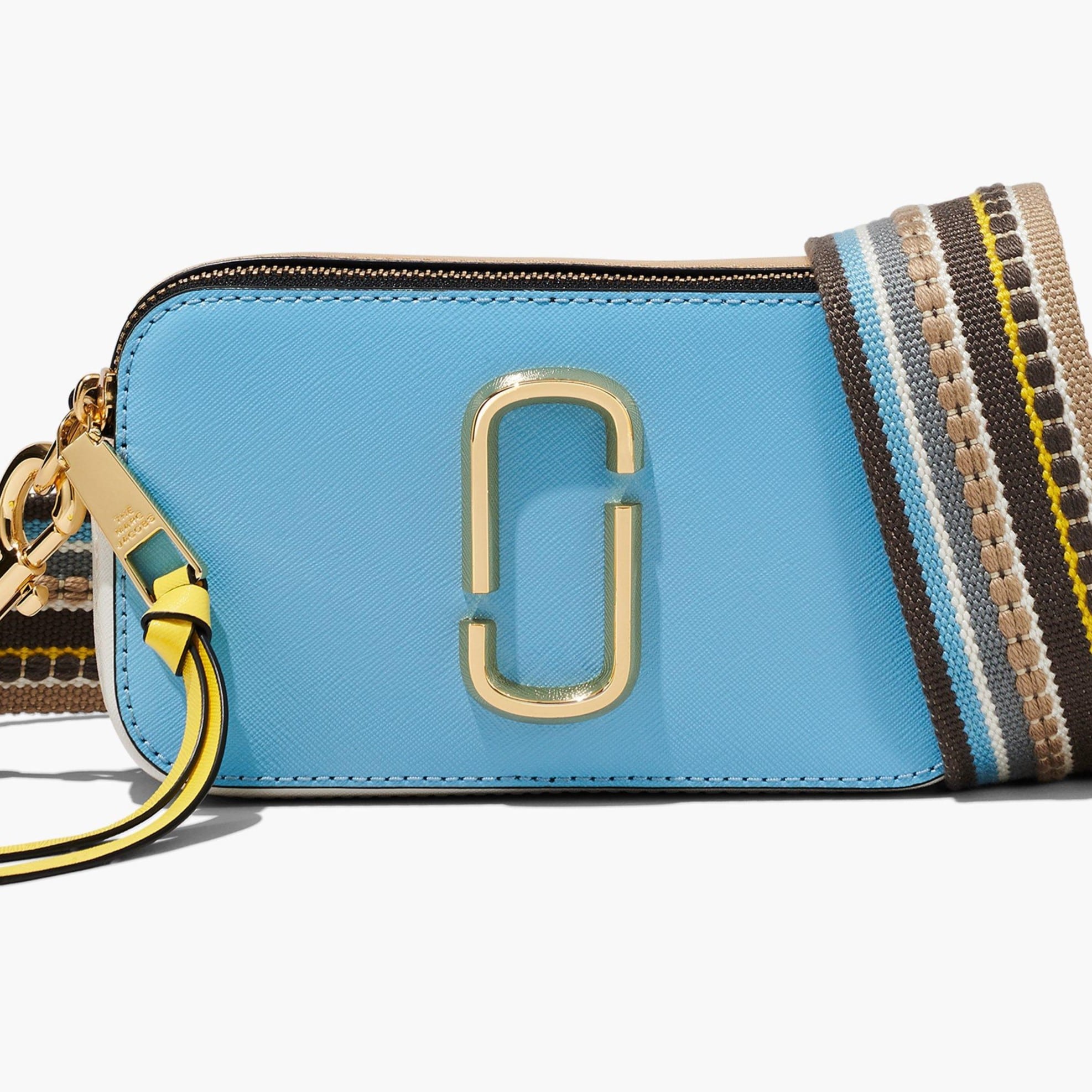 Túi đeo nữ Marc Jacobs màu xanh The Colorblock Snapshot Camera Bag Air Blue Multi 2