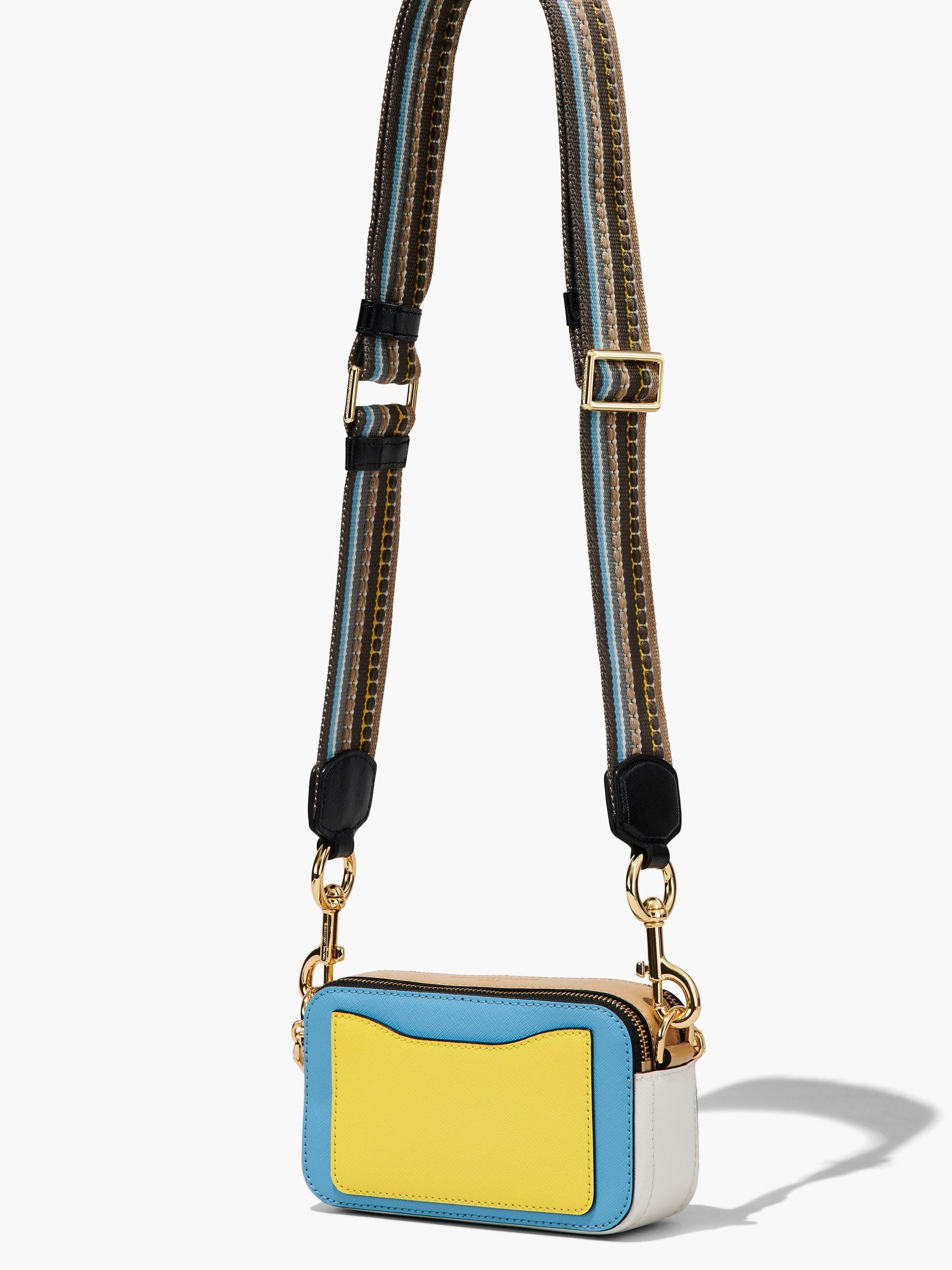 Túi đeo nữ Marc Jacobs màu xanh The Colorblock Snapshot Camera Bag Air Blue Multi 5