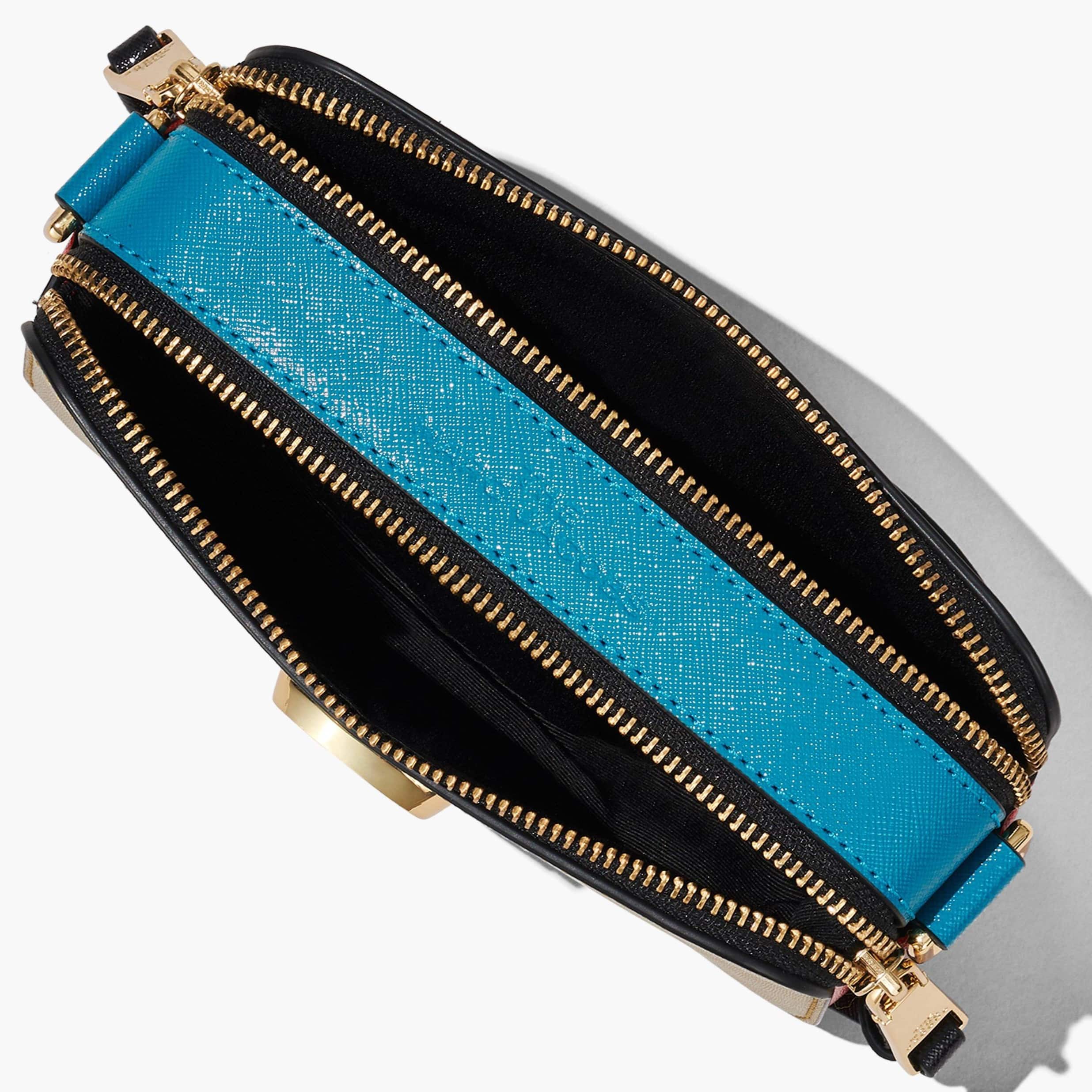 Túi đeo nữ Marc Jacobs màu xanh The Colorblock Snapshot Camera Bag Ecru Olive Multi 3