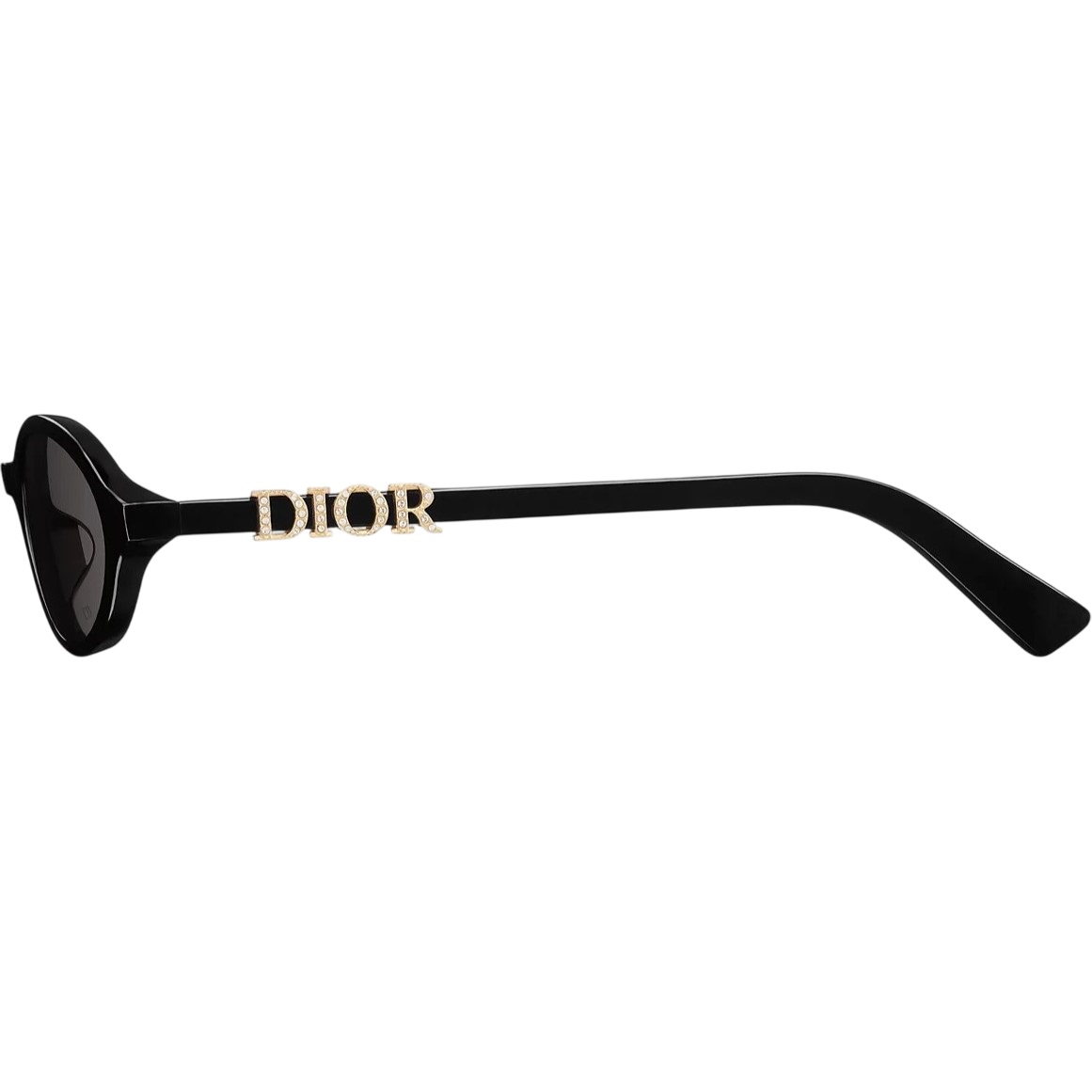 Mắt kính đen DiorTreasure R1I Black Oval Sunglasses 4