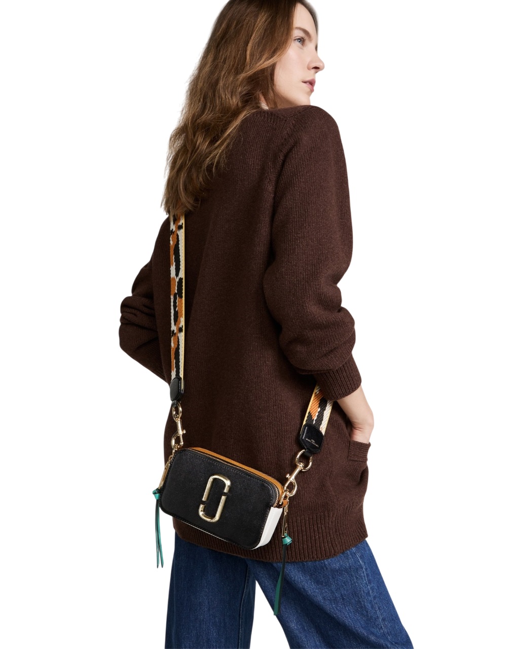 Túi nữ Marc Jacobs màu đen The Snapshot Camera Bag Blackhoney Ginger Multi 4