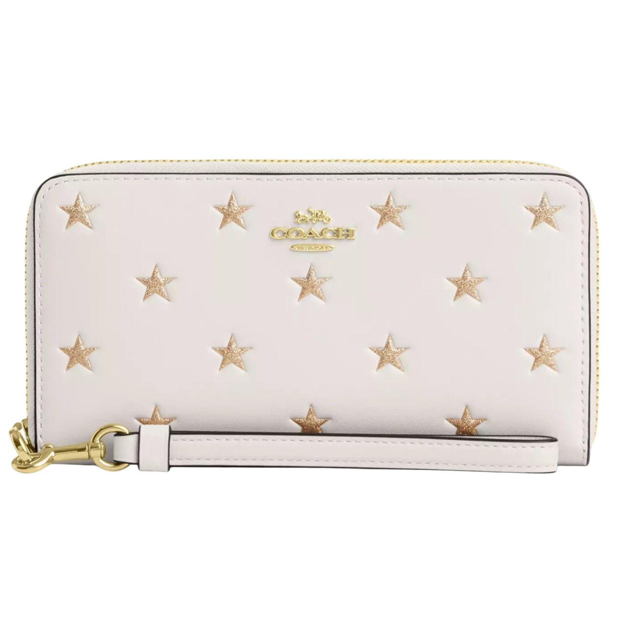 Ví Coach dài nữ Long Zip Around Wallet With Star Print Chalk Multi CW479 5