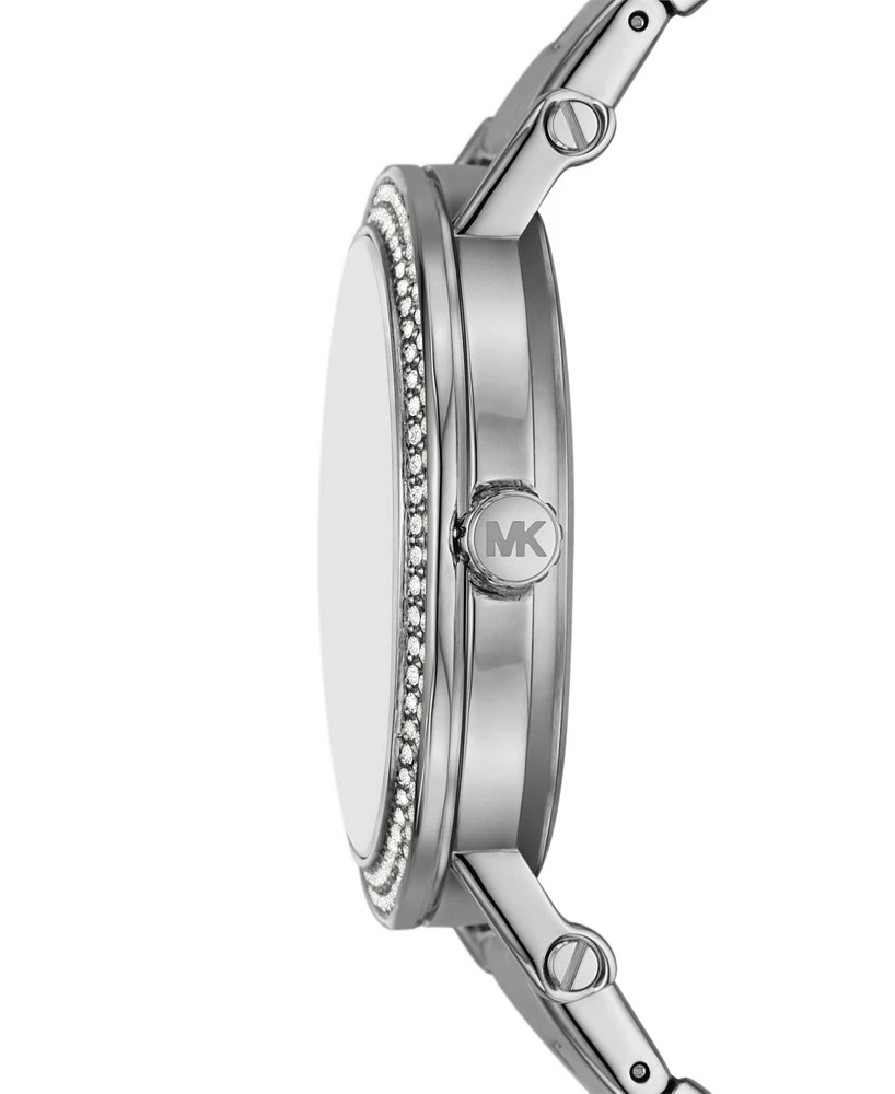 Đồng hồ đeo tay nữ Michael Kors Corey Three Hand Pink Dial Silver Steel Strap Watch for Women MKO1050 7