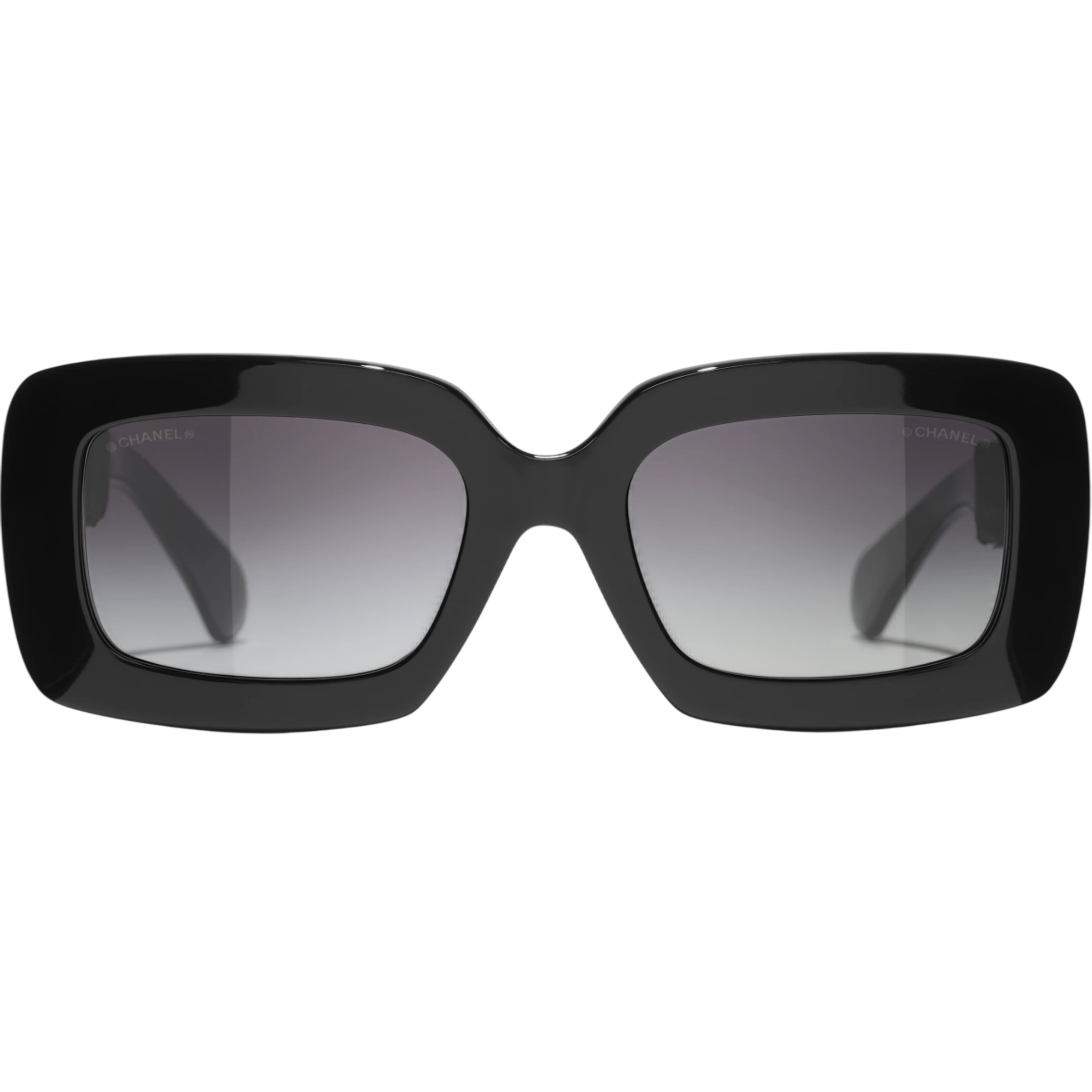 Mắt kính Chanel Rectangle Sunglasses Black Frame Grey Lenses 9183 3