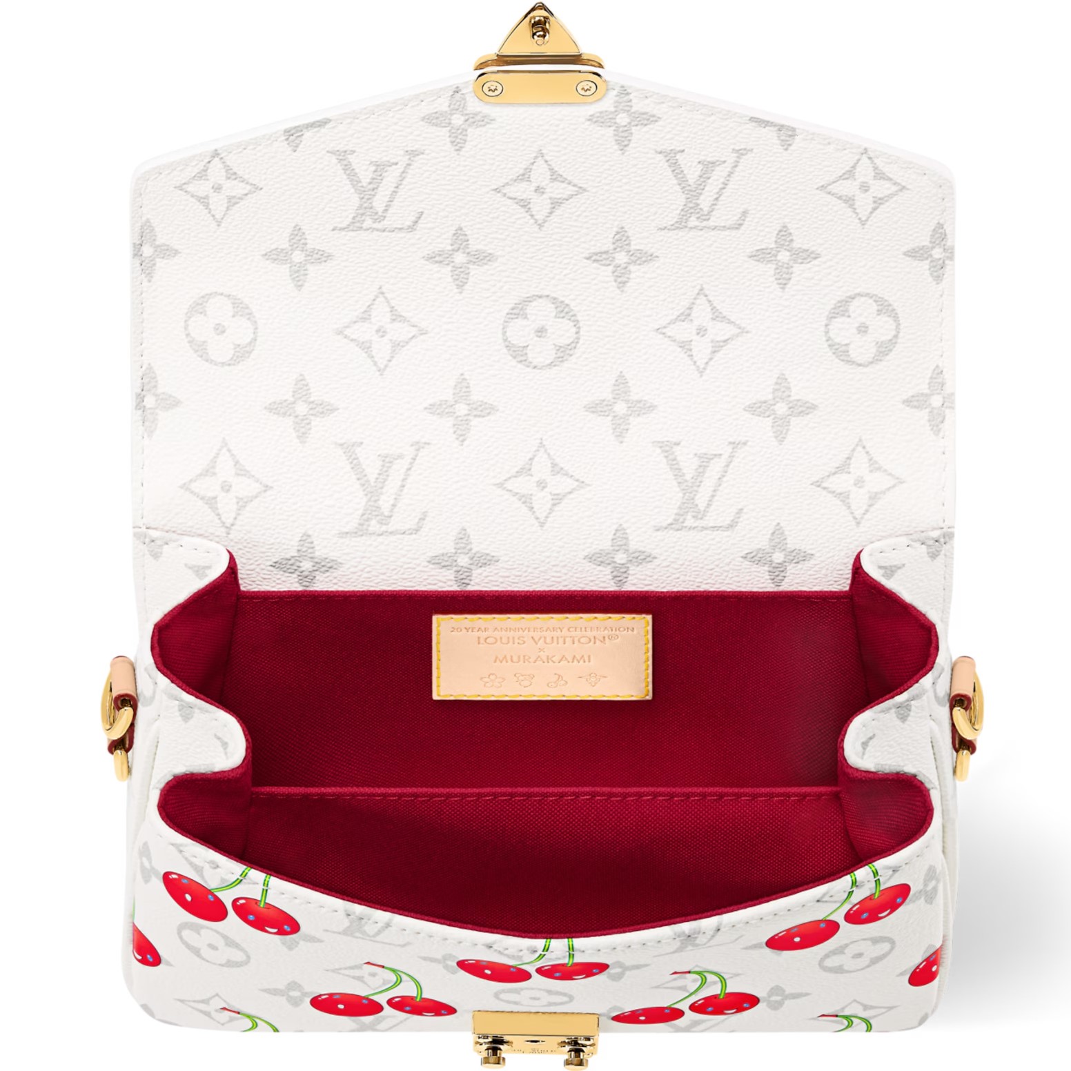 Túi đeo chéo Louis Vuitton LV x TM Pochette Métis East West Cherry 6