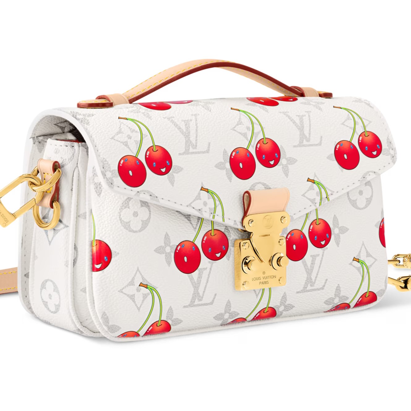 Túi đeo chéo Louis Vuitton LV x TM Pochette Métis East West Cherry 1