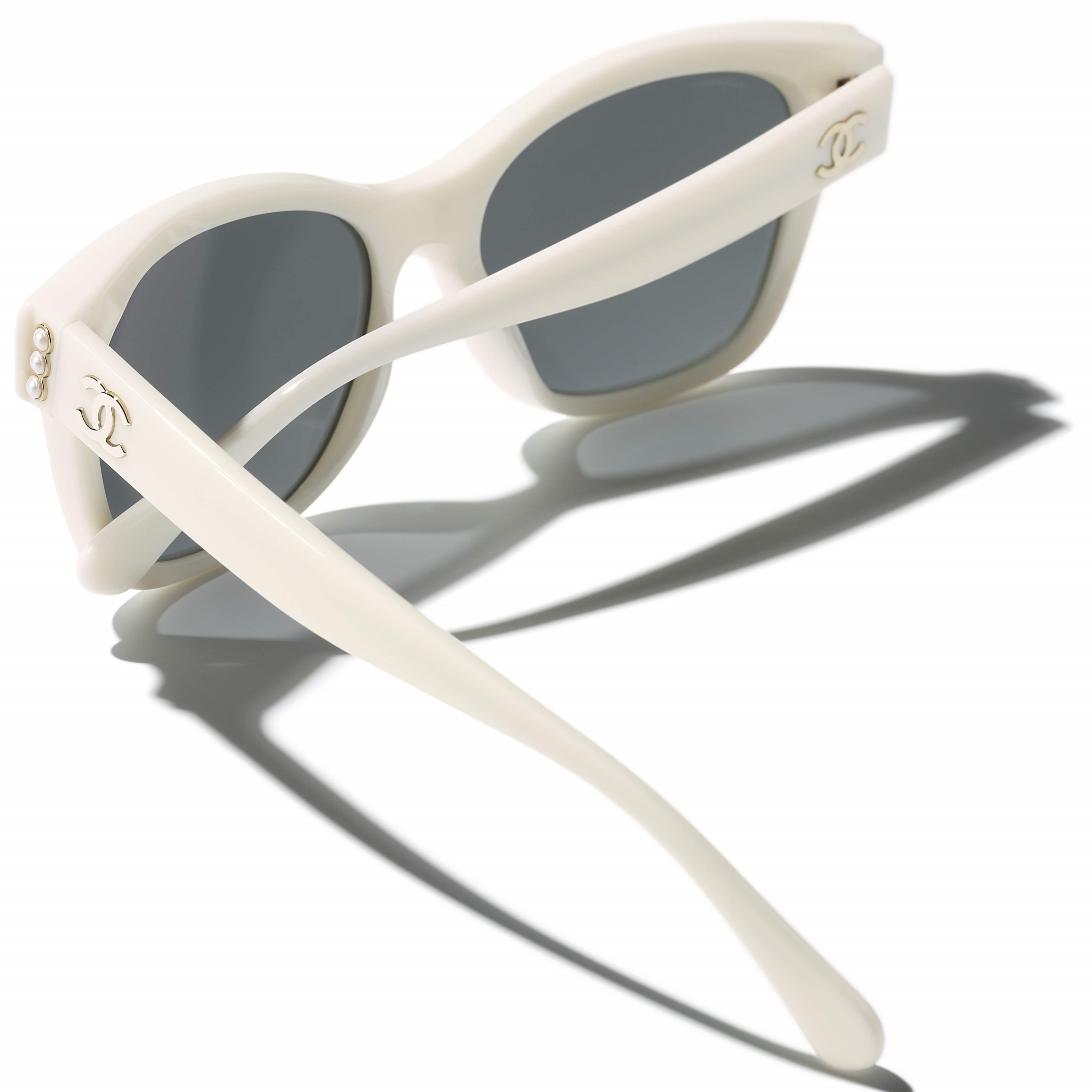 KÍNH MÁT THỜI TRANG CHANEL RECTANGULAR SUNGLASSES WHITE ACETATE FRAME CH5482 1